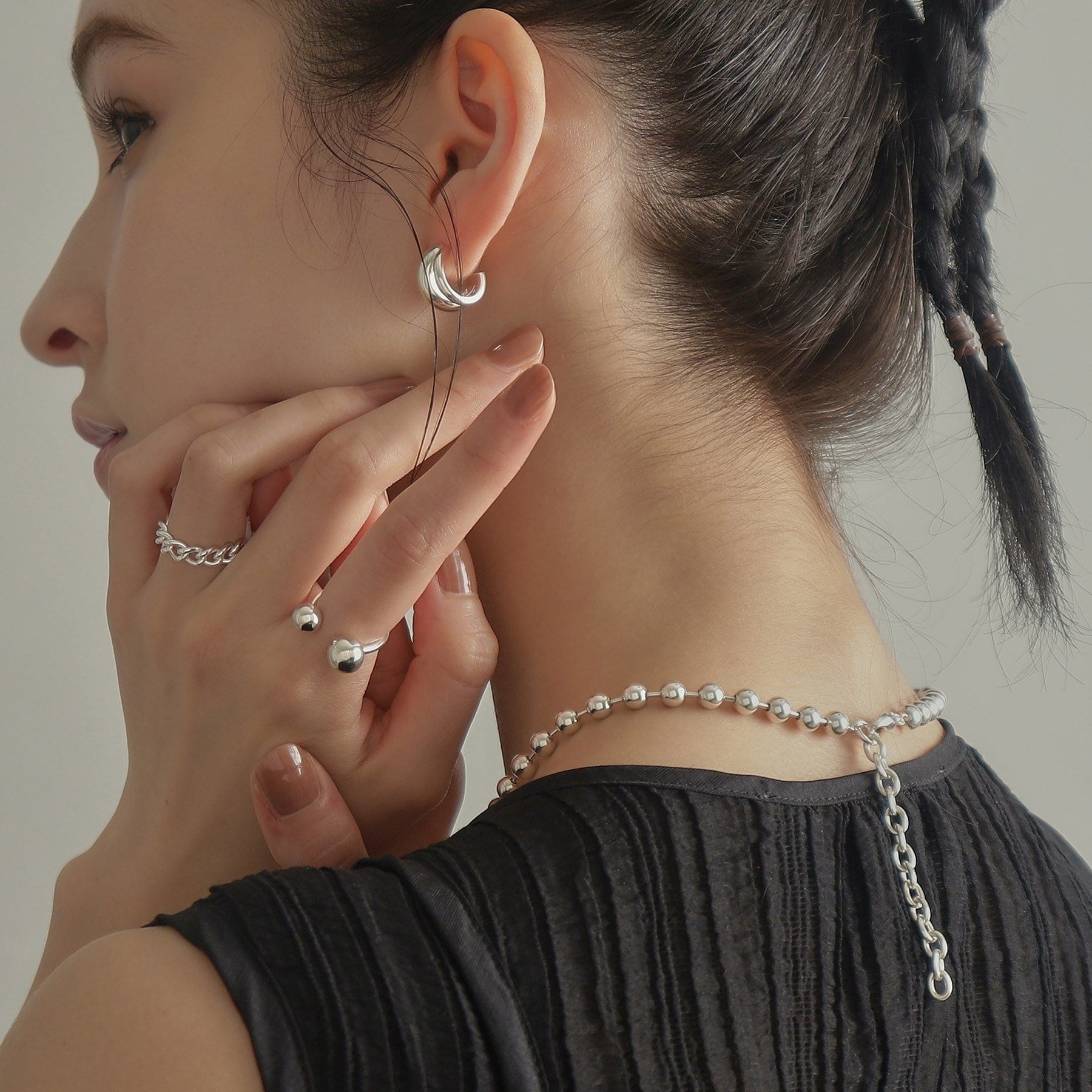 ココシュニック オンキッチュ COCOSHNIK ONKITSCH シルバー ボールオープンリング (シルバー(600)) シルバー(600)