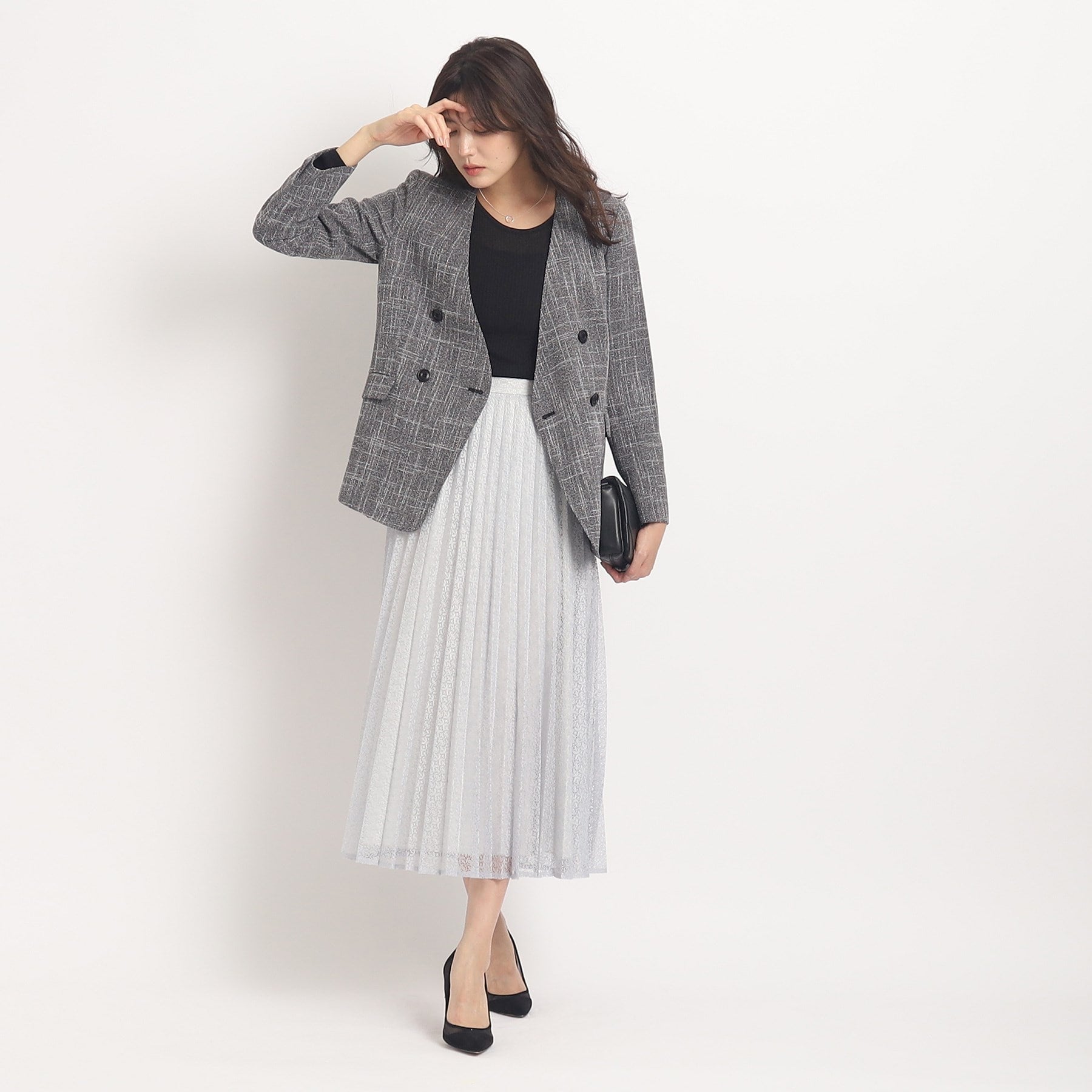 クードシャンス COUP DE CHANCE 【洗える/着回し◎】着映える!華やぐレースプリーツスカート (ベージュ(052)) ベージュ(052)