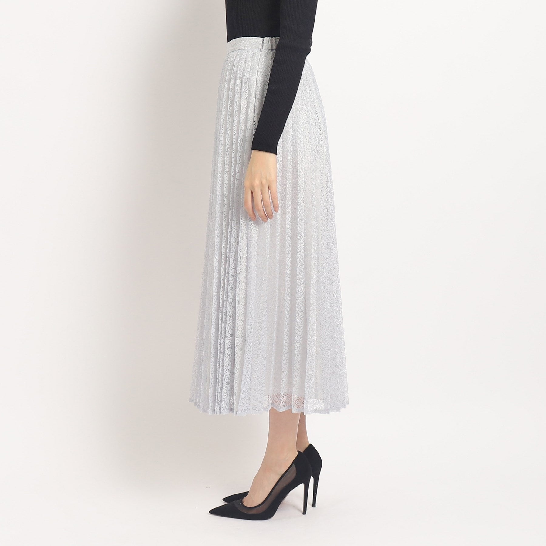 クードシャンス COUP DE CHANCE 【洗える/着回し◎】着映える!華やぐレースプリーツスカート (ベージュ(052)) ベージュ(052)