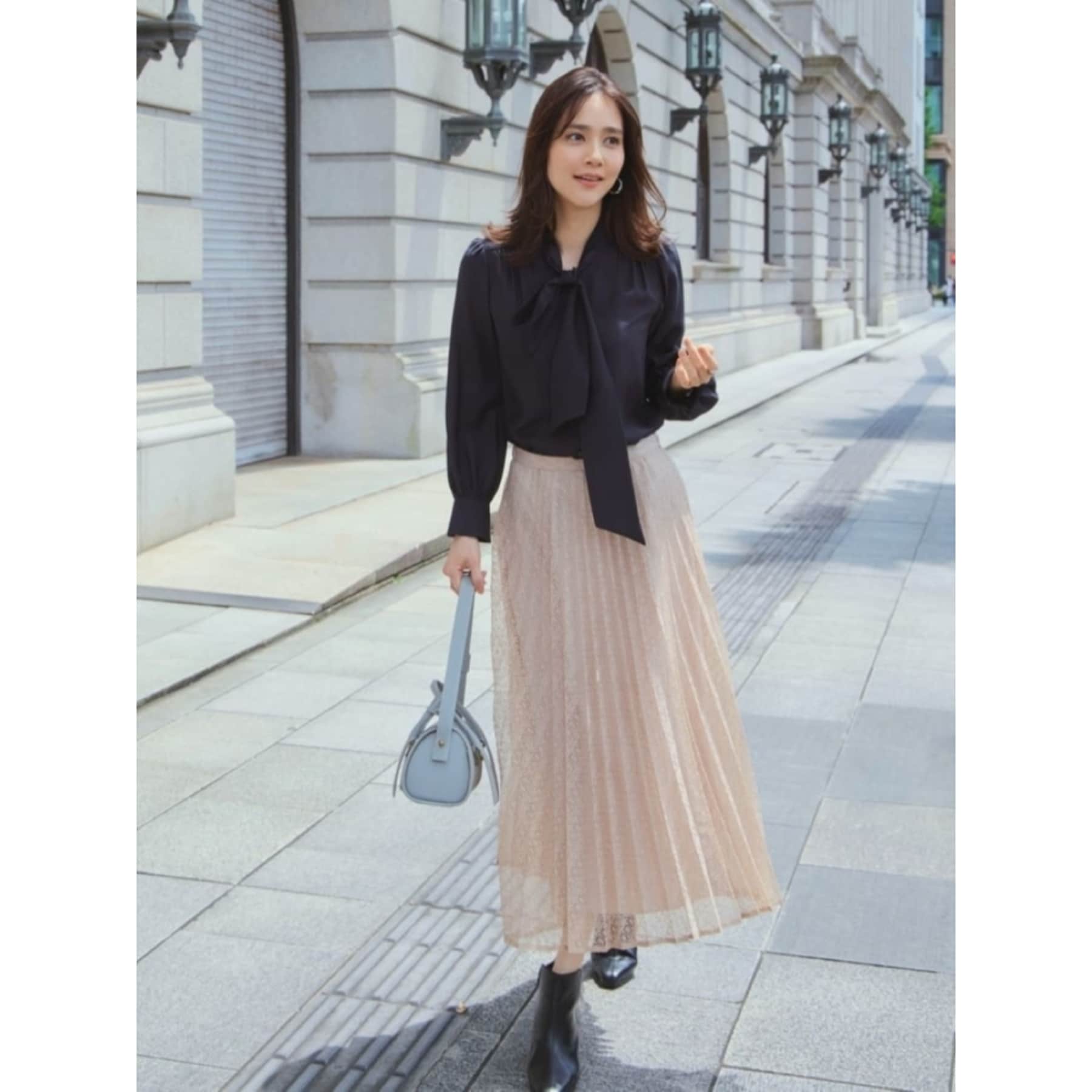 クードシャンス COUP DE CHANCE 【洗える/着回し◎】着映える!華やぐレースプリーツスカート (ベージュ(052)) ベージュ(052)