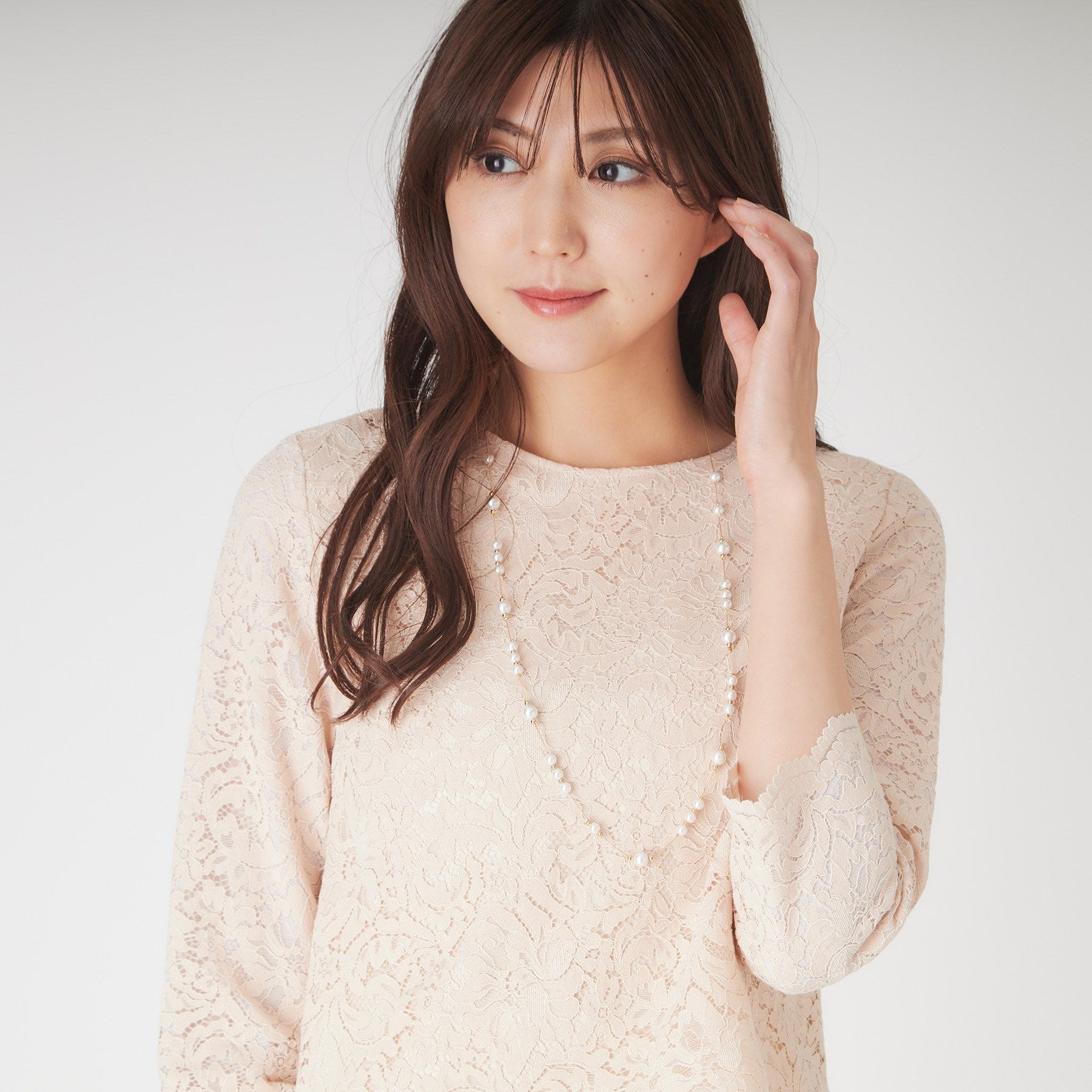 クードシャンス COUP DE CHANCE 【洗える/セレモニー/単品着回し/セットアップ可】上品に華やぐレースブラウス