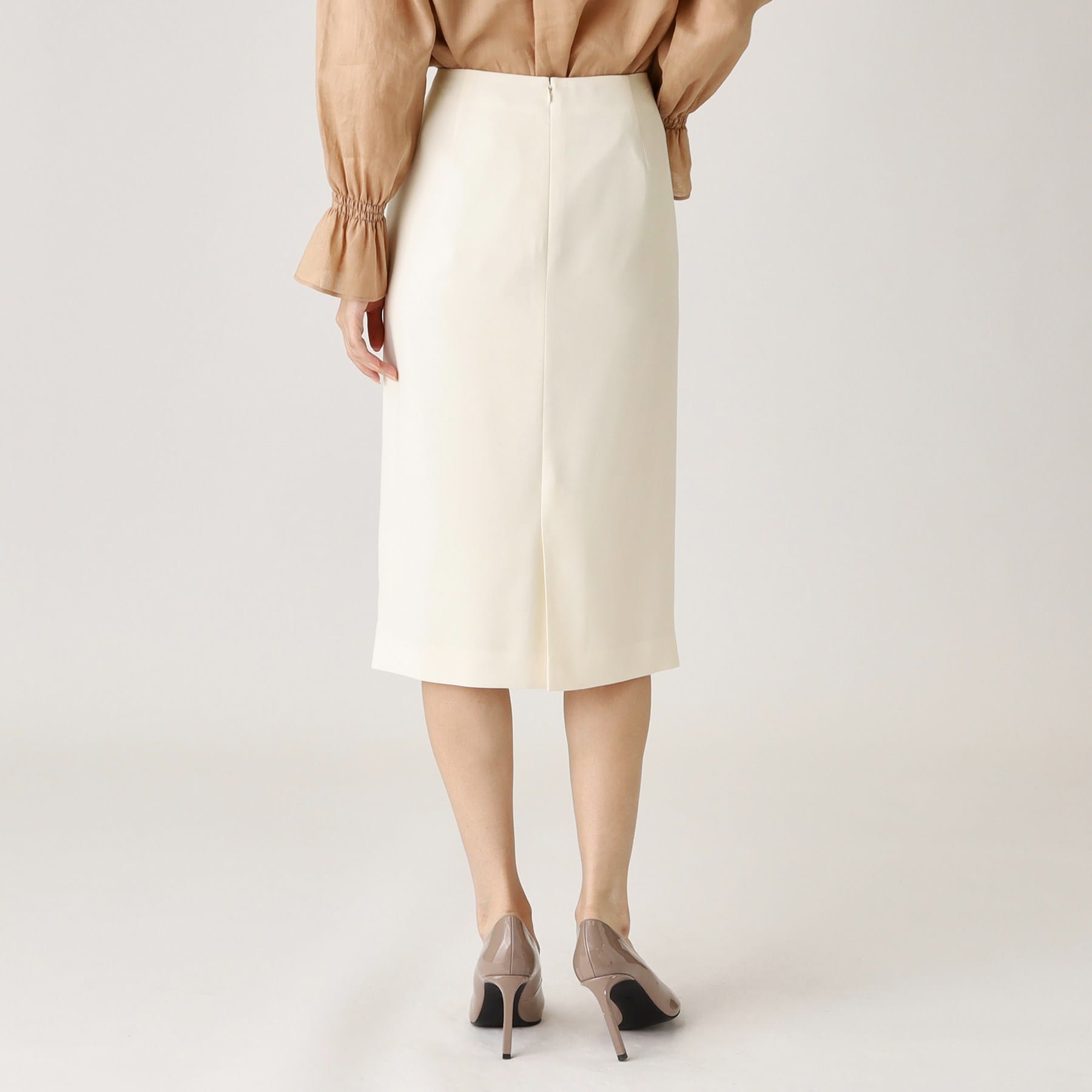 クードシャンス COUP DE CHANCE 【日本製】ドレープが美しい!ねじりデザインスカート (ブラック(019)) ブラック(019)