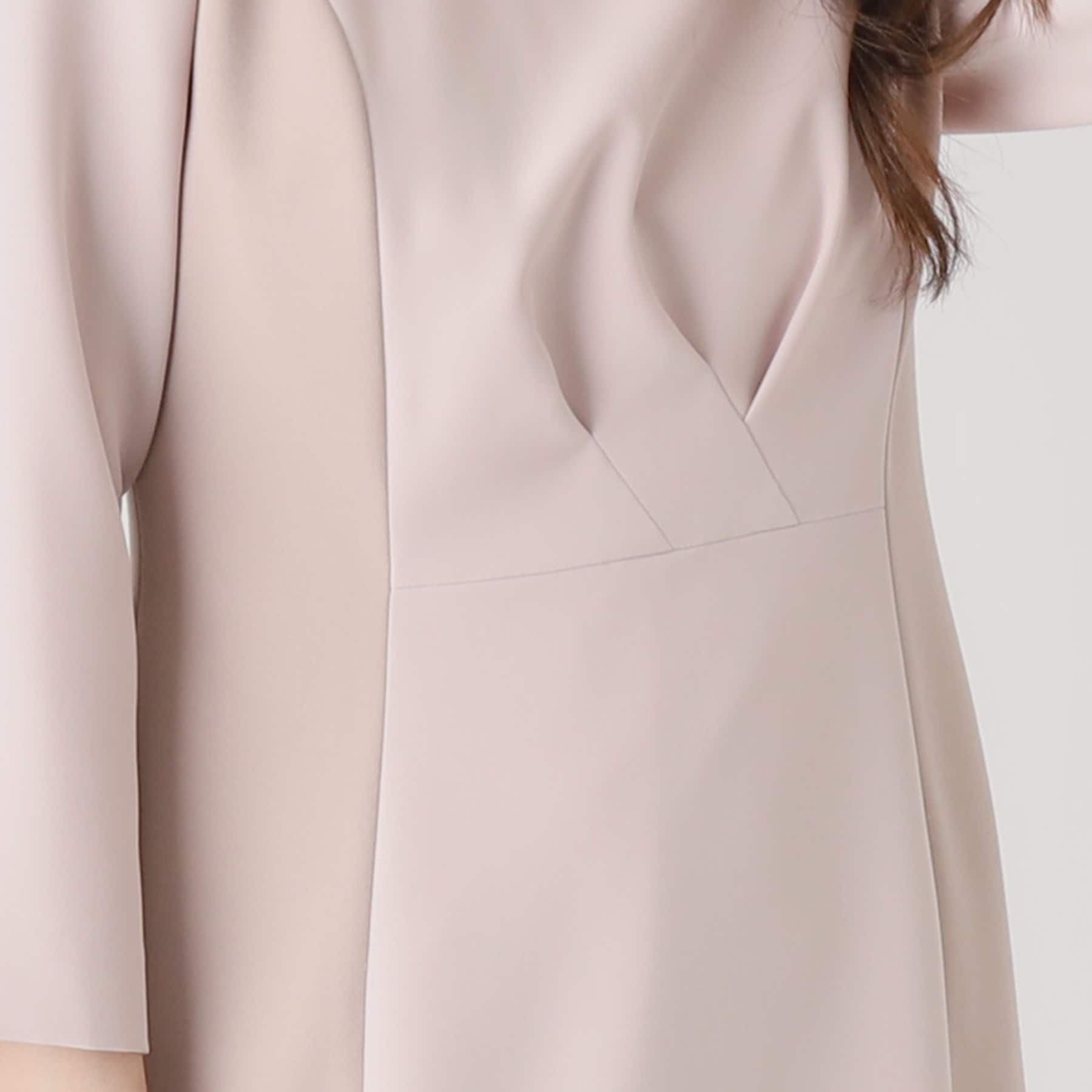 クードシャンス COUP DE CHANCE 【洗える/日本製/通勤/お出かけ】すっきりラインと着用感の良さを叶える配色使いワンピース (ネイビー(594)) ネイビー(594)