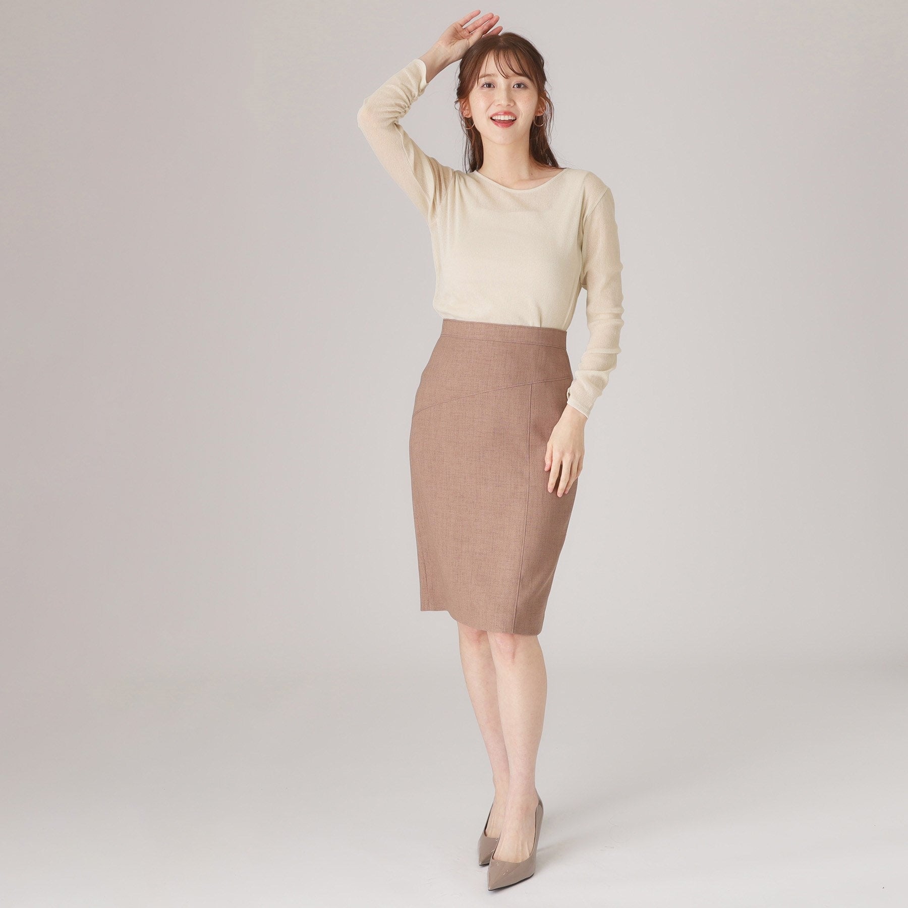 クードシャンス COUP DE CHANCE 【洗える/日本製/ジャケットイン/レイヤードスタイル】シアー感あるラメプルオーバー (ブラック(019)) ブラック(019)