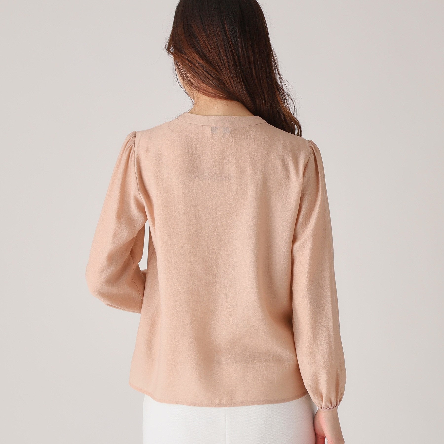 クードシャンス COUP DE CHANCE 【洗える/シアー素材】タックデザインブラウス (ネイビー(094)) ネイビー(094)