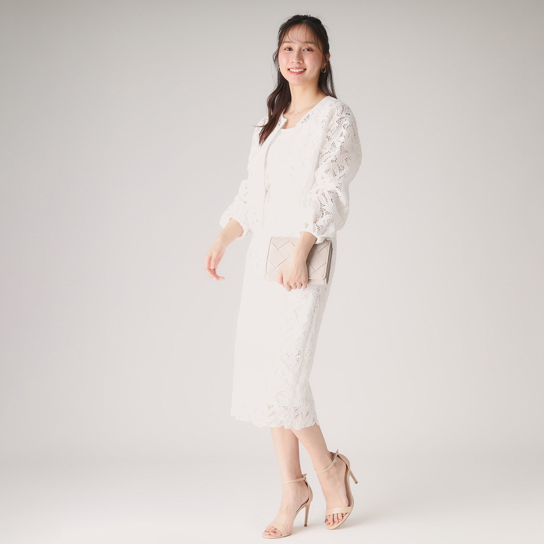 クードシャンス COUP DE CHANCE 【レース/セットアップ可】ストレートシルエットのスカート (ブラック(019)) ブラック(019)