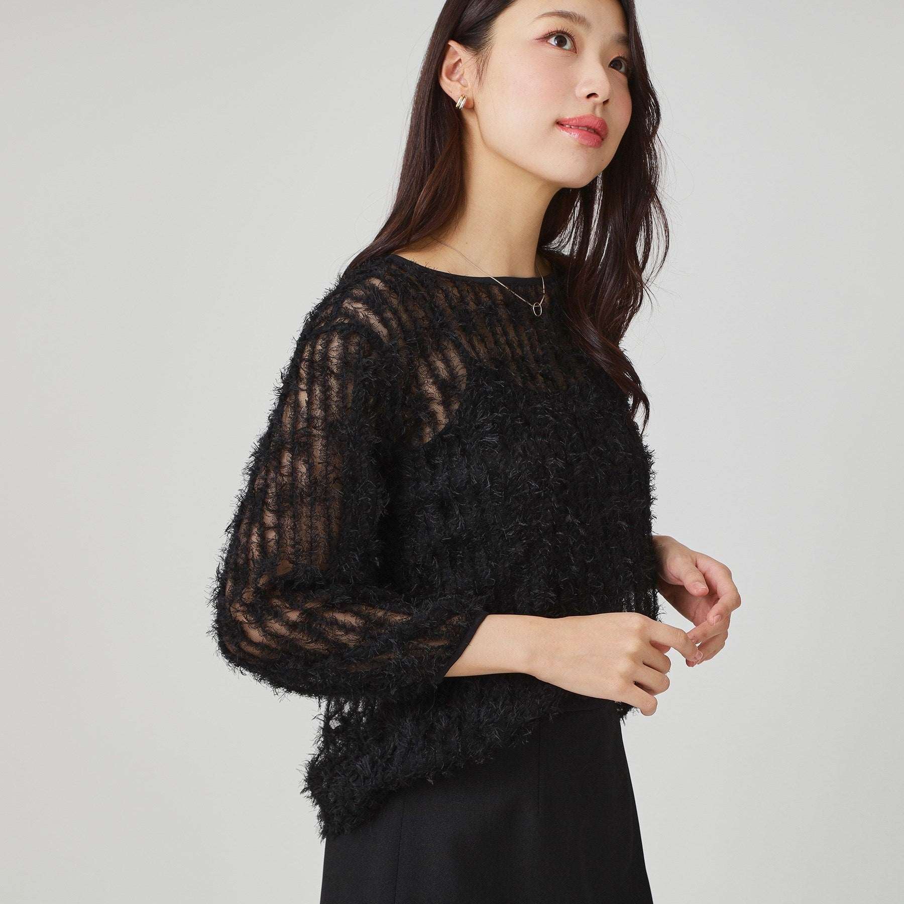 クードシャンス COUP DE CHANCE 【手洗い可/日本製】フェザーチュールのブラウス (ホワイト(001)) ホワイト(001)