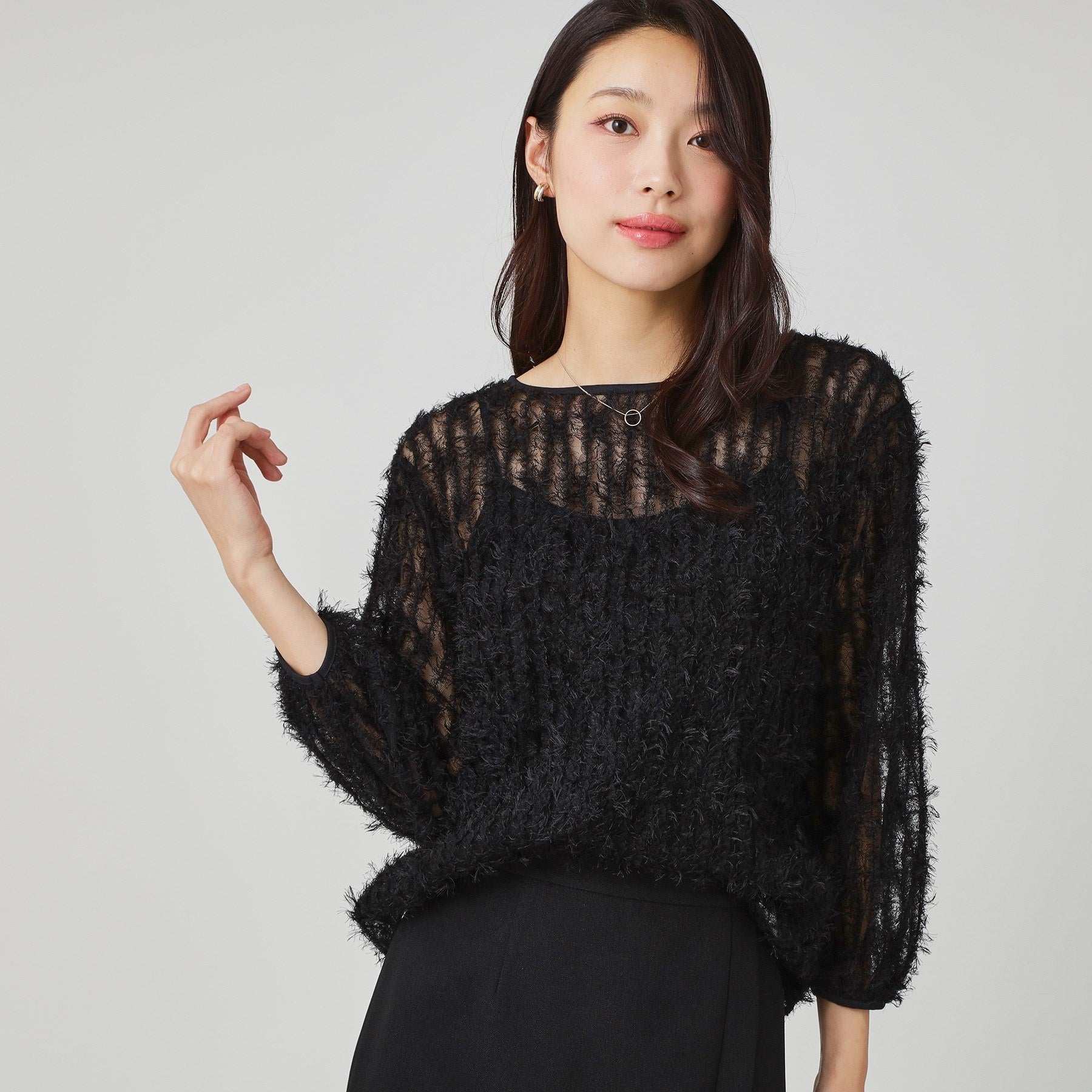 クードシャンス COUP DE CHANCE 【手洗い可/日本製】フェザーチュールのブラウス (ホワイト(001)) ホワイト(001)