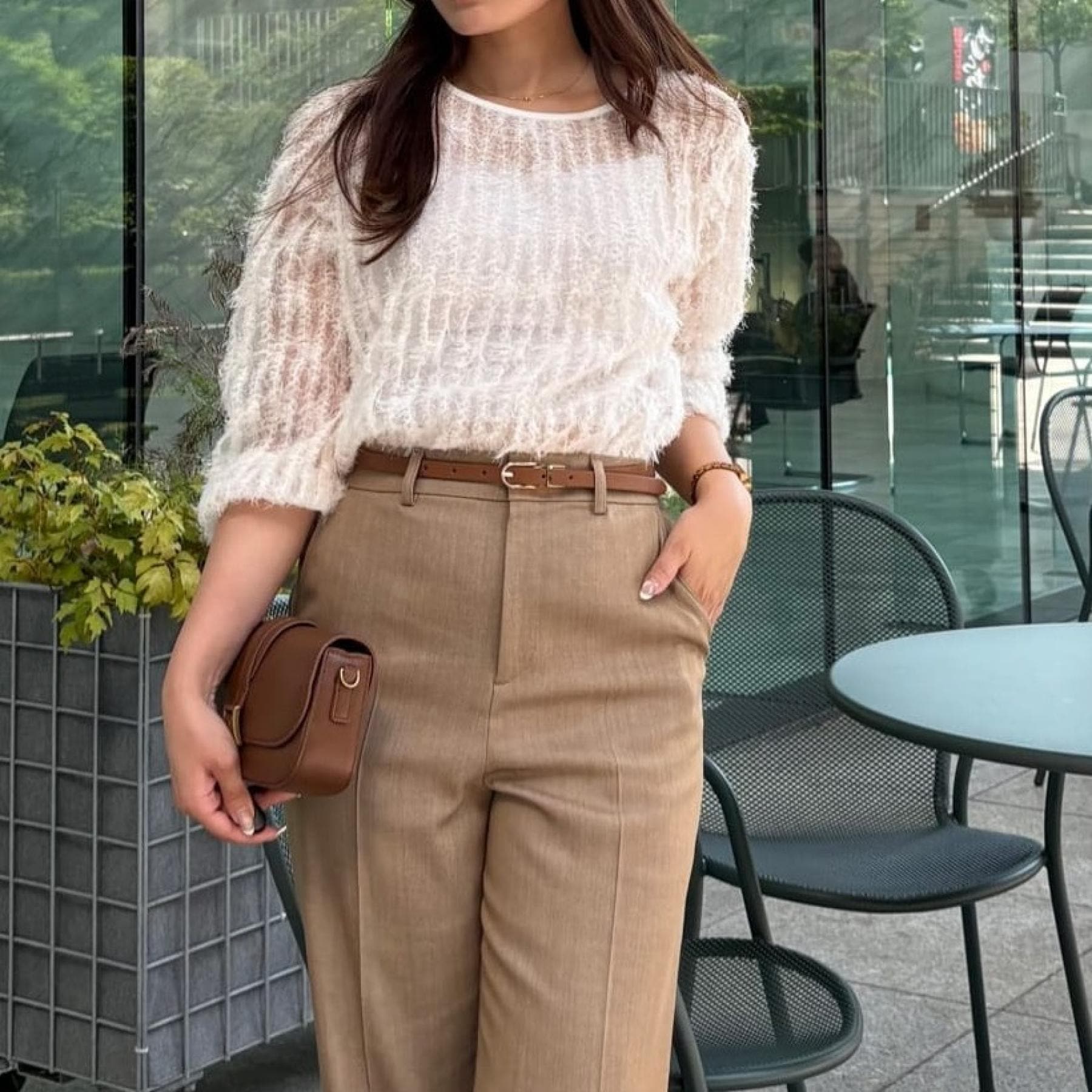 クードシャンス COUP DE CHANCE 【手洗い可/日本製】フェザーチュールのブラウス (ホワイト(001)) ホワイト(001)