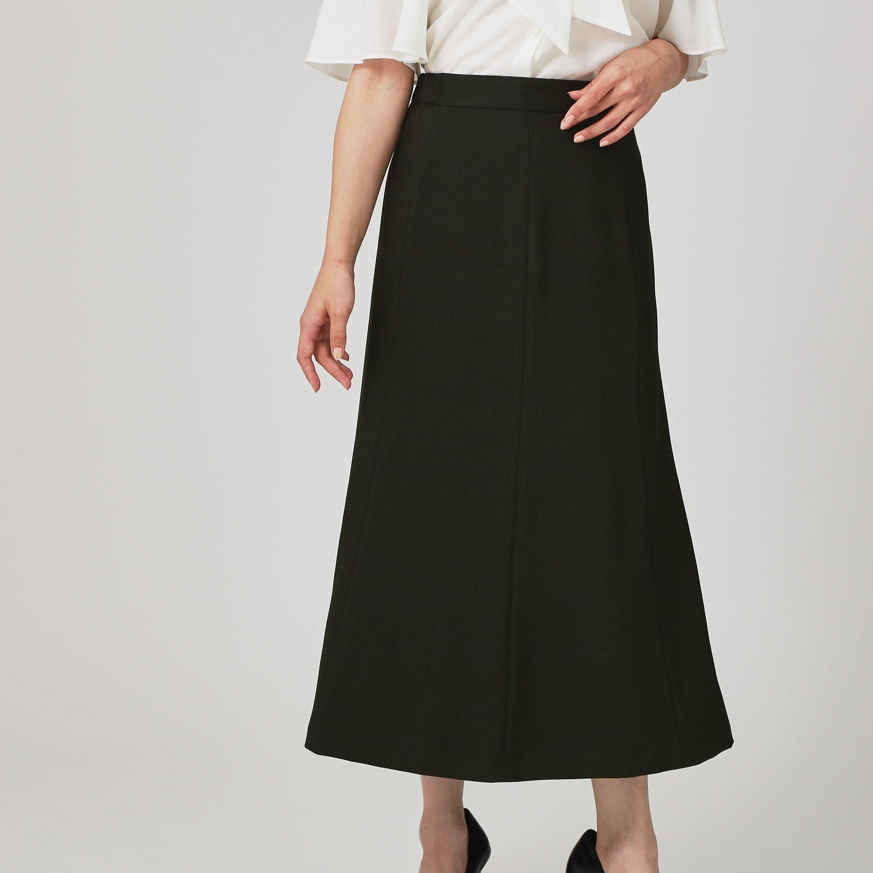 クードシャンス COUP DE CHANCE 【手洗い可/日本製】マーメードシルエットスカート (ブラック(019)) ブラック(019)