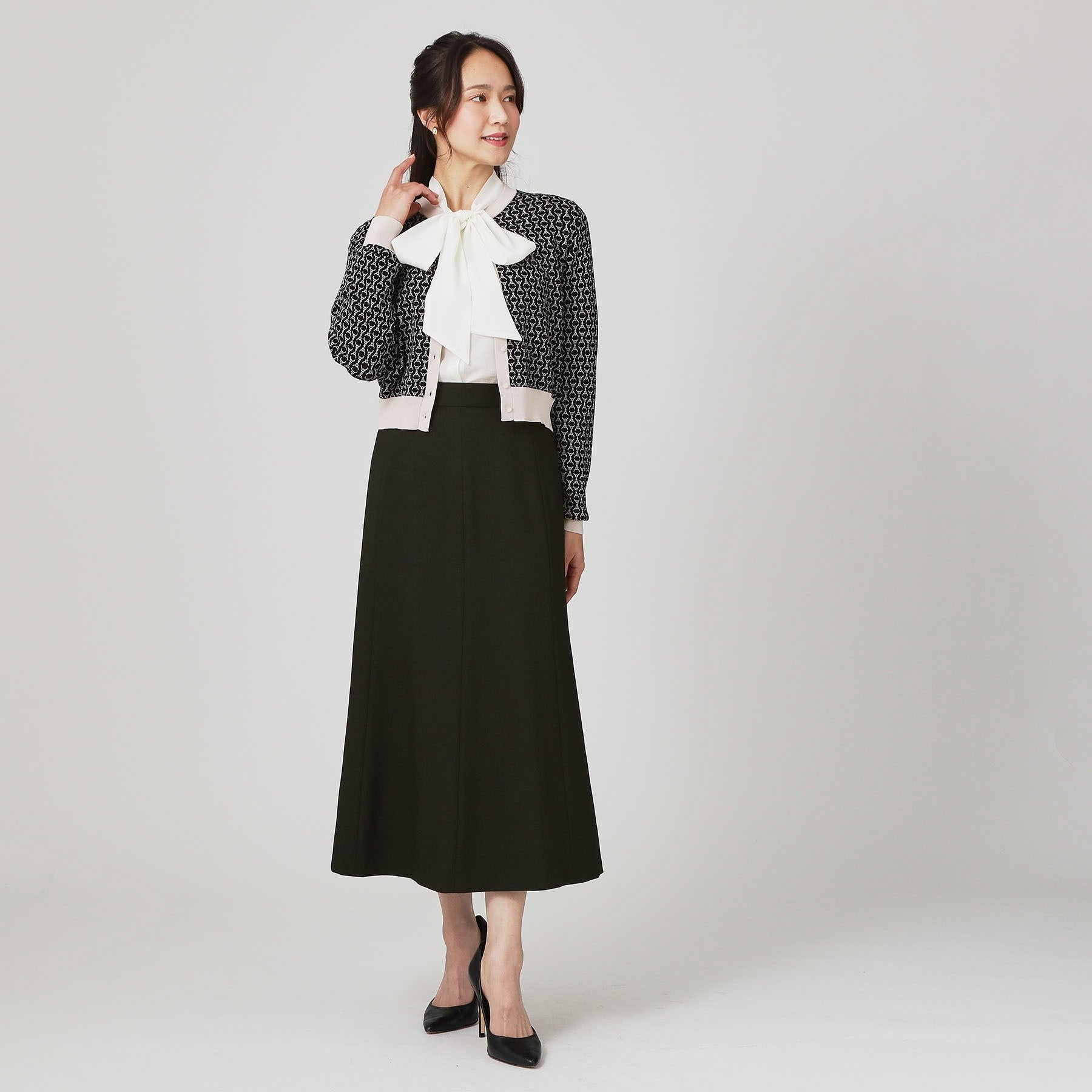 クードシャンス COUP DE CHANCE 【手洗い可/日本製】マーメードシルエットスカート (ブラック(019)) ブラック(019)