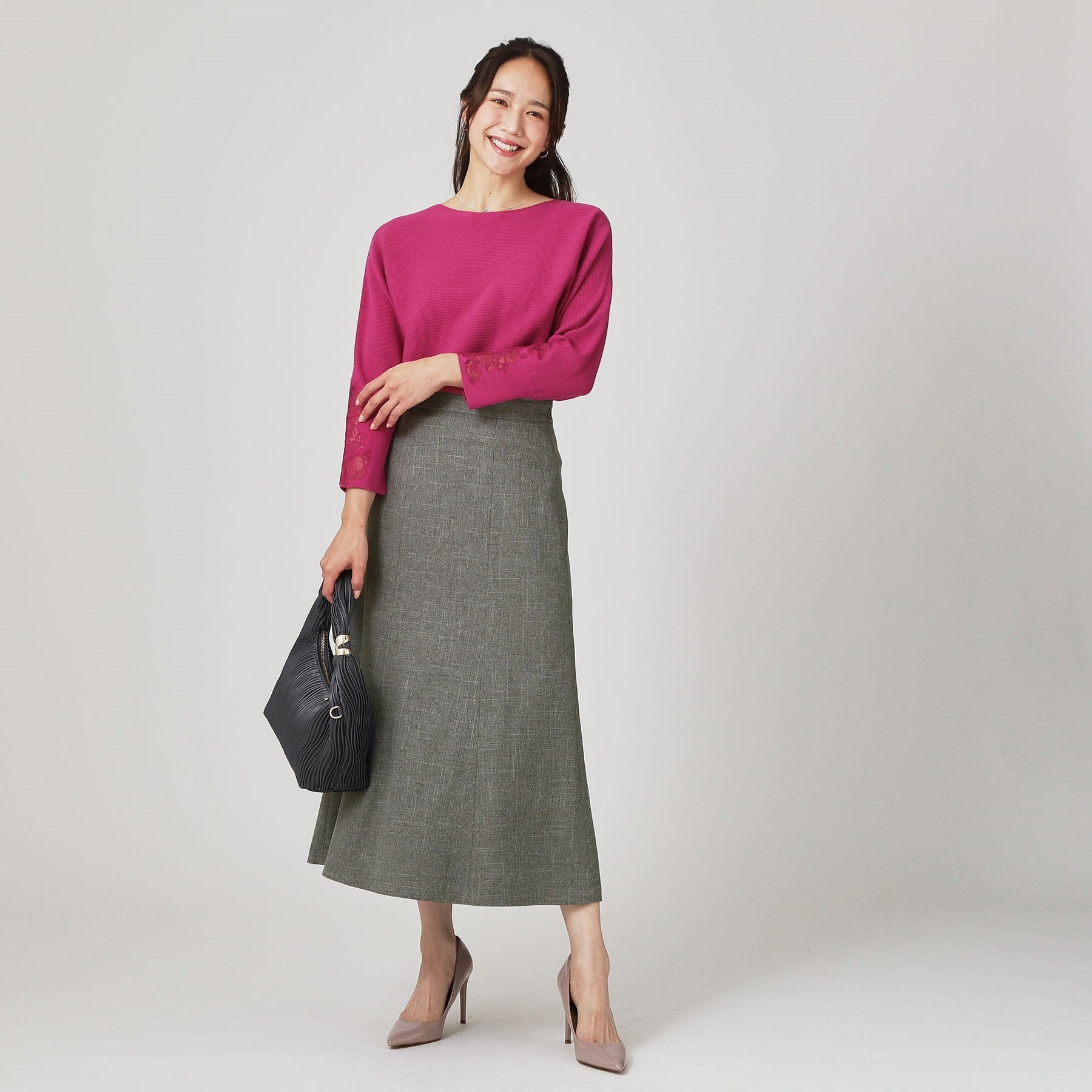 クードシャンス COUP DE CHANCE 【手洗い可/日本製】マーメードシルエットスカート (ブラック(019)) ブラック(019)