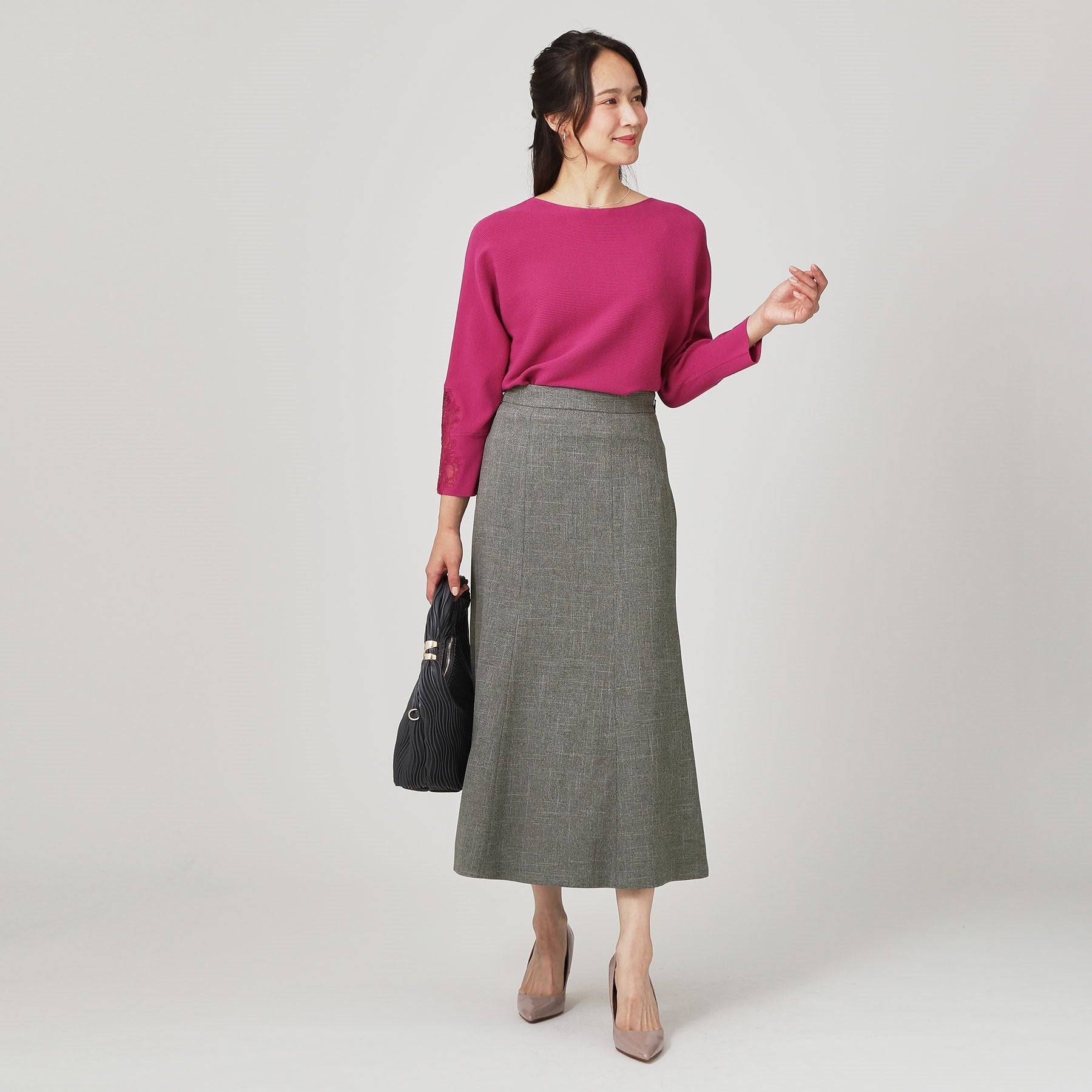 クードシャンス COUP DE CHANCE 【手洗い可/日本製】マーメードシルエットスカート (ブラック(019)) ブラック(019)