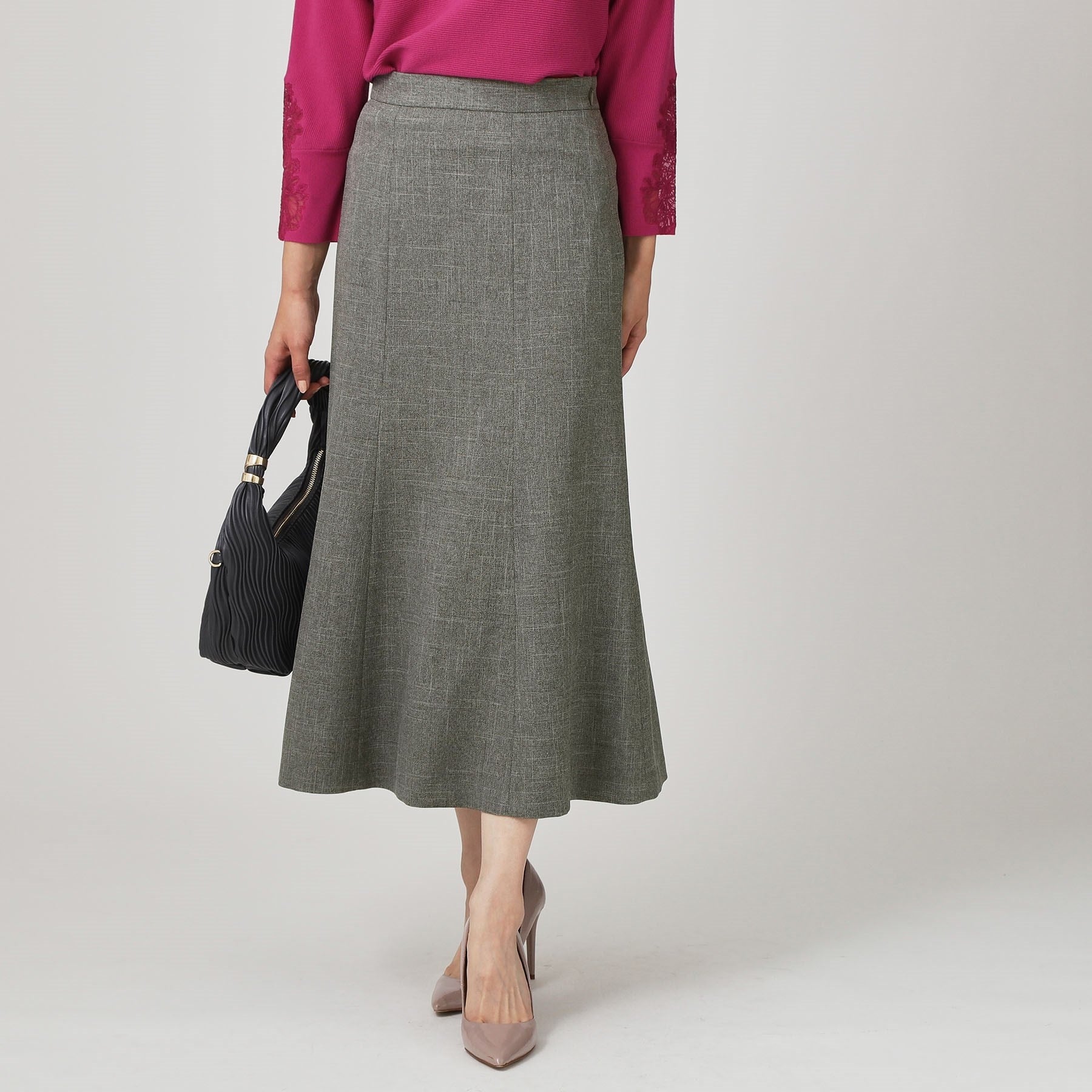 クードシャンス COUP DE CHANCE 【手洗い可/日本製】マーメードシルエットスカート (グレー(012)) グレー(012)