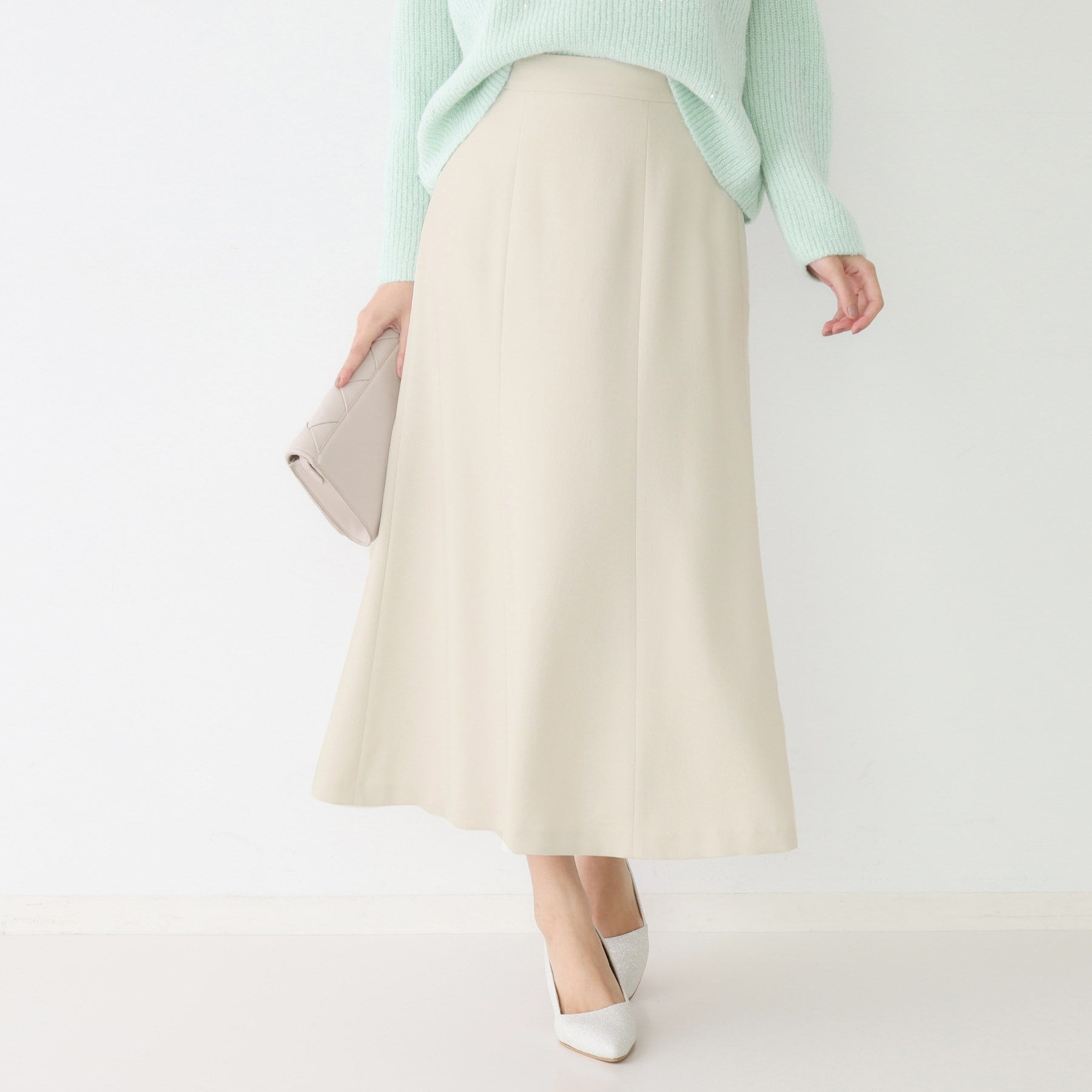 クードシャンス COUP DE CHANCE 【手洗い可/日本製】マーメードシルエットスカート (オフホワイト(003)) オフホワイト(003)