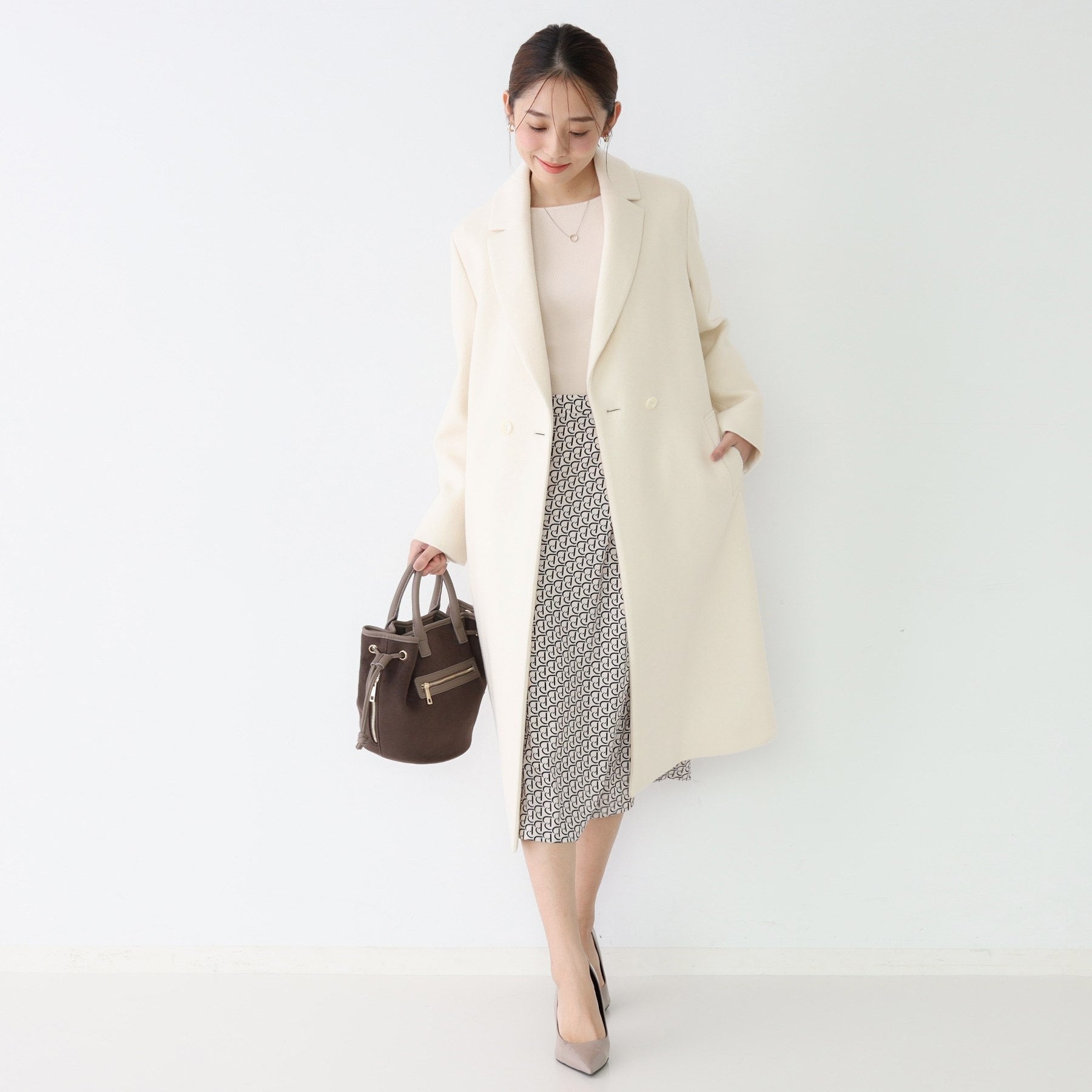 クードシャンス COUP DE CHANCE 【日本製】チェスター風コート (ブラック(019)) ブラック(019)