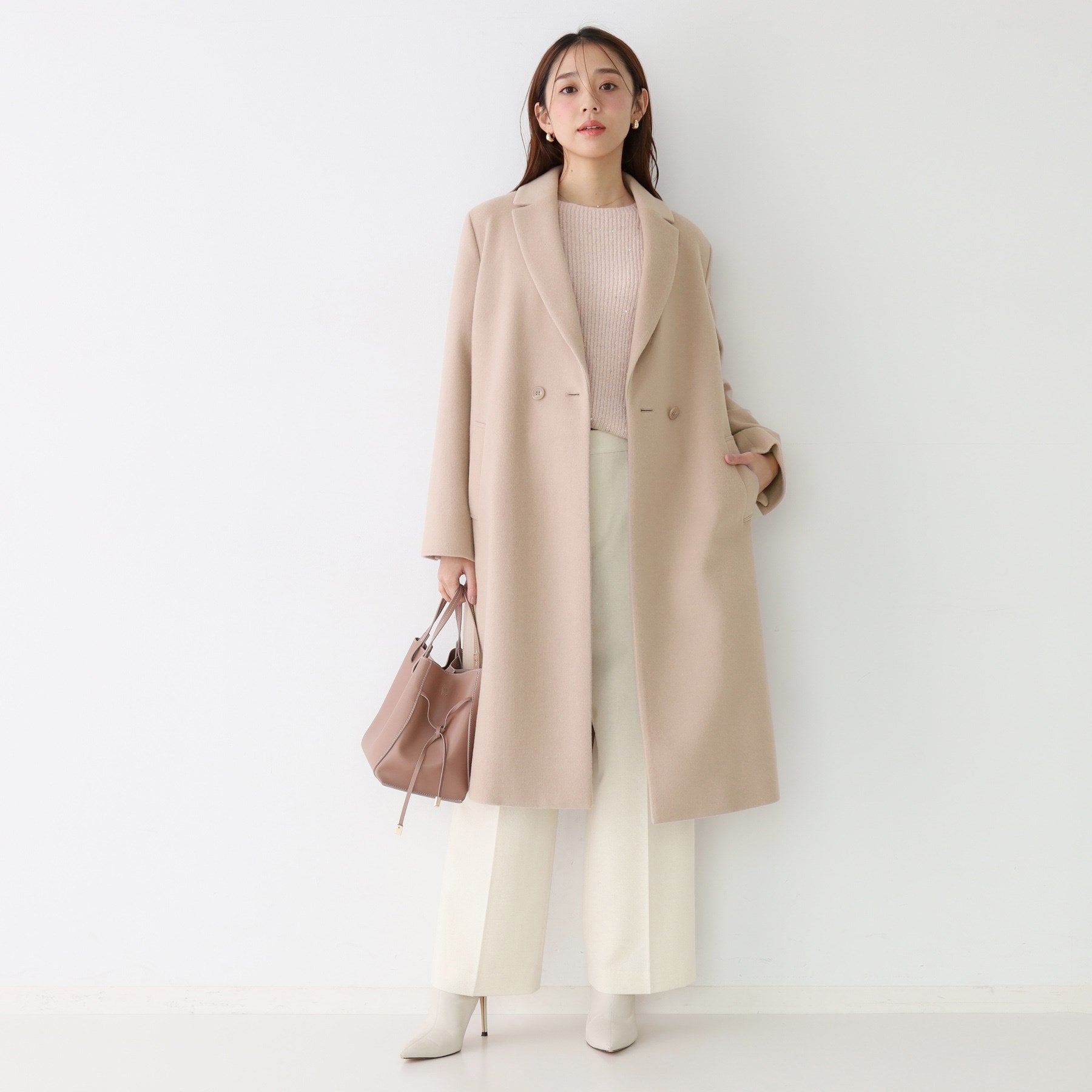 クードシャンス COUP DE CHANCE 【日本製】チェスター風コート (ブラック(019)) ブラック(019)