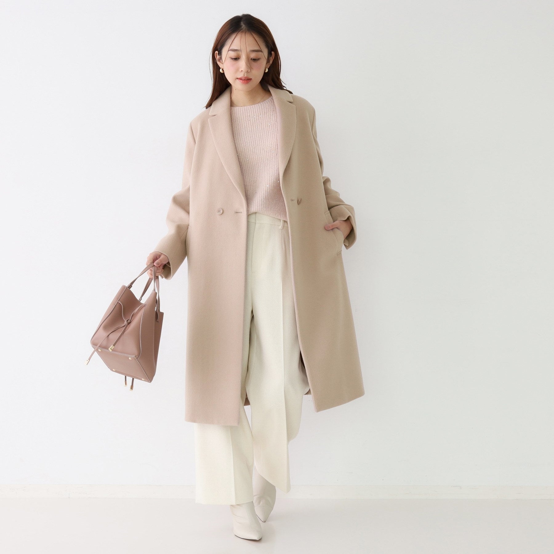 クードシャンス COUP DE CHANCE 【日本製】チェスター風コート (ブラック(019)) ブラック(019)