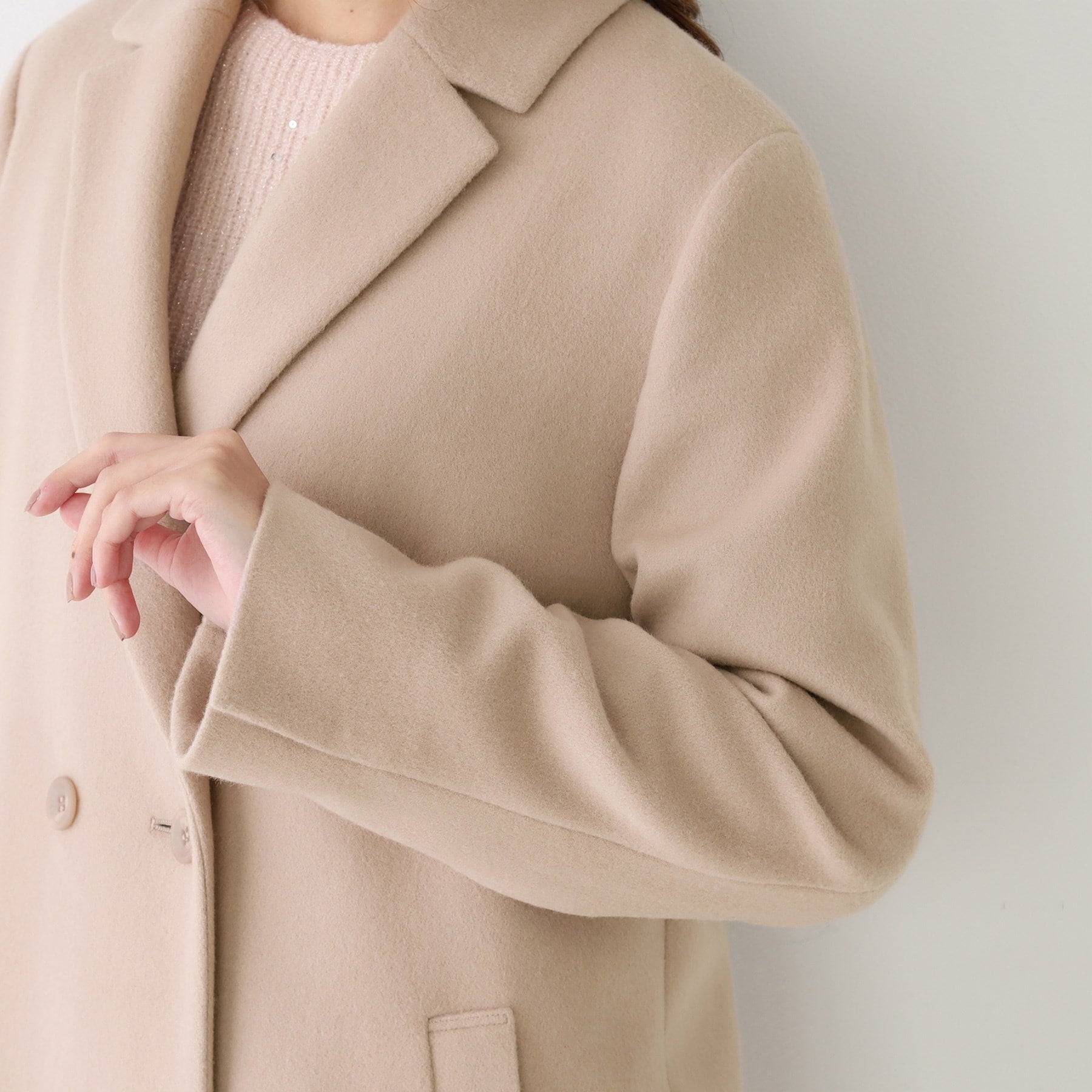 クードシャンス COUP DE CHANCE 【日本製】チェスター風コート (ブラック(019)) ブラック(019)