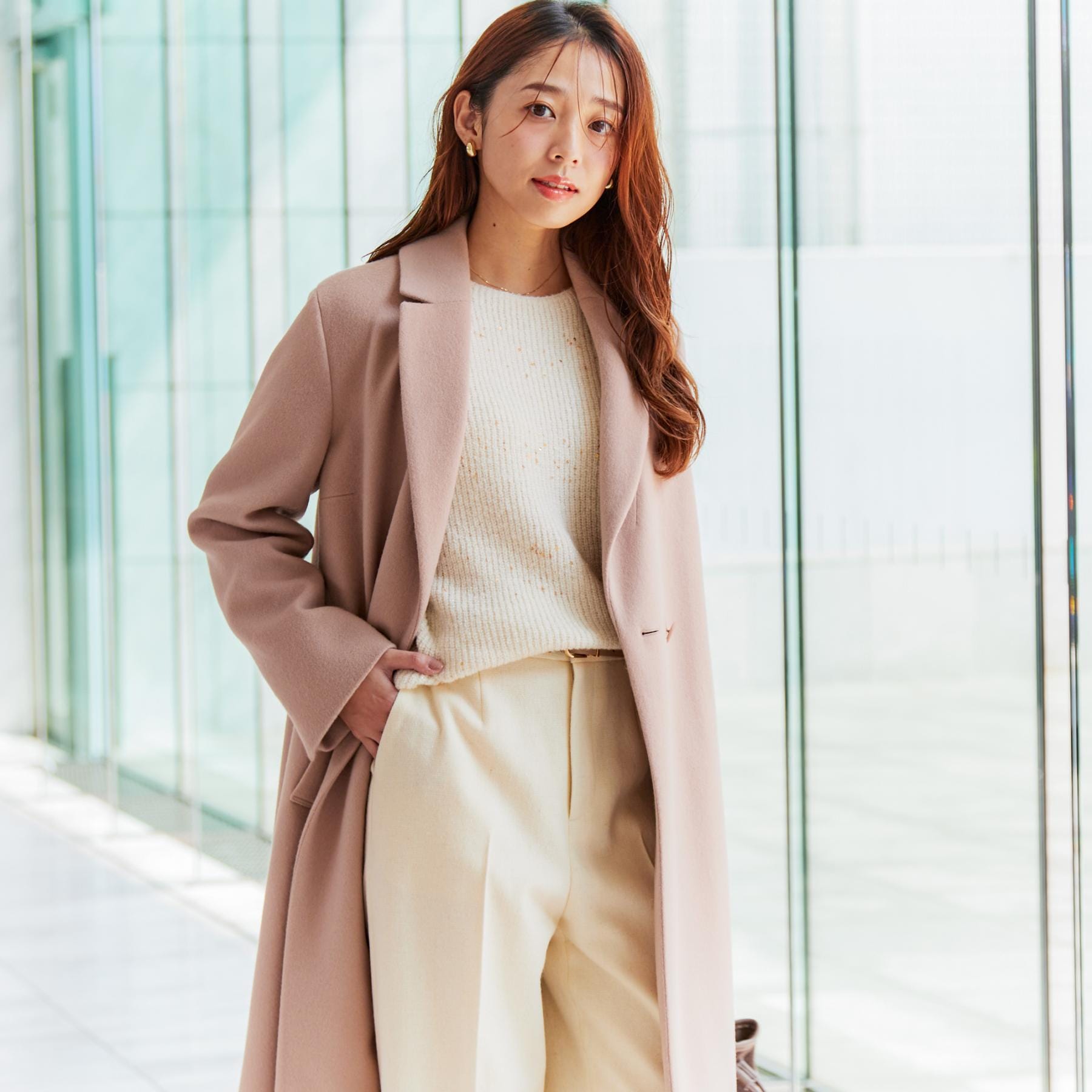 クードシャンス COUP DE CHANCE 【日本製】チェスター風コート (ブラック(019)) ブラック(019)