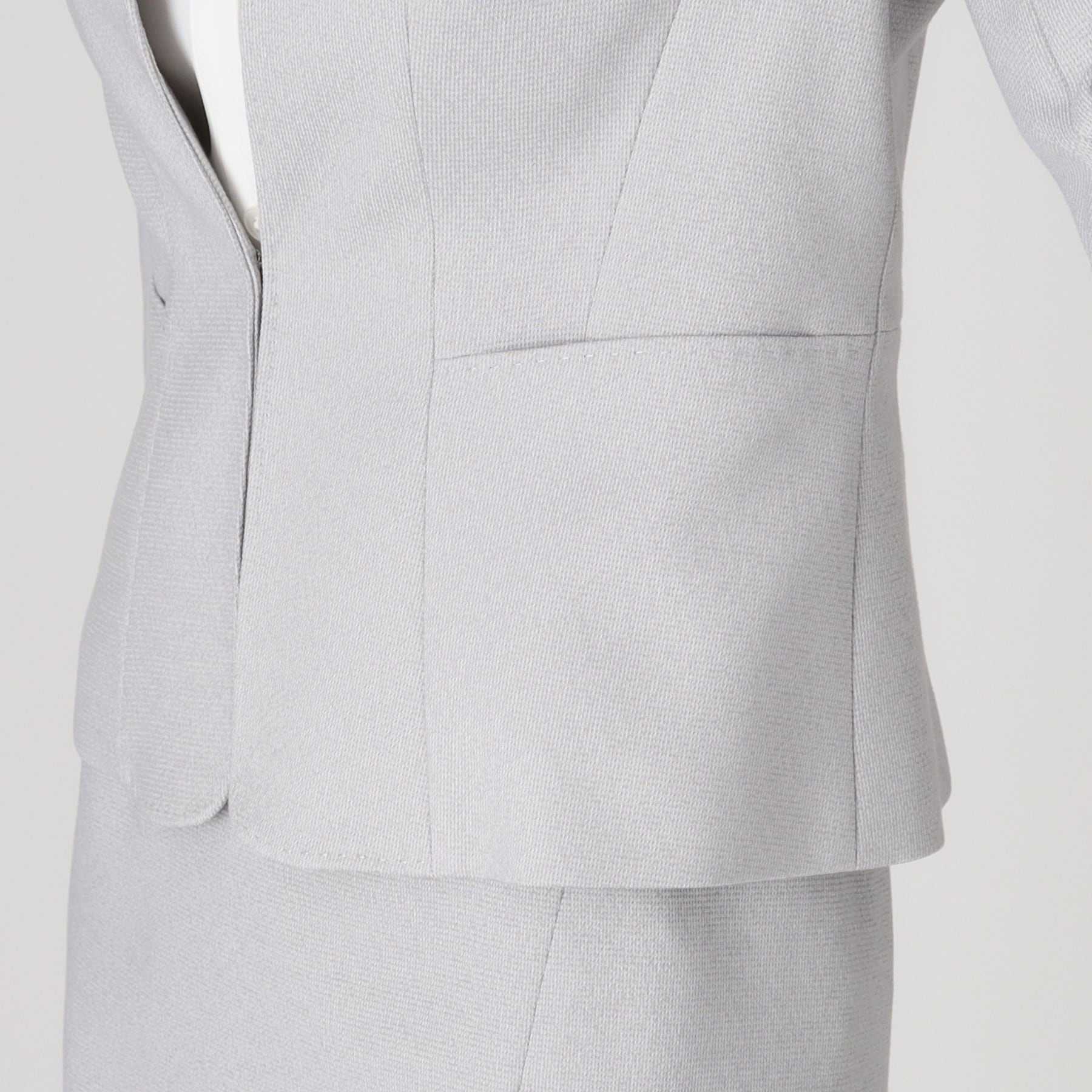 クードシャンス COUP DE CHANCE 【洗える/日本製/通勤/スーツ可】360°美シルエット!優しく華やかなノーカラージャケット