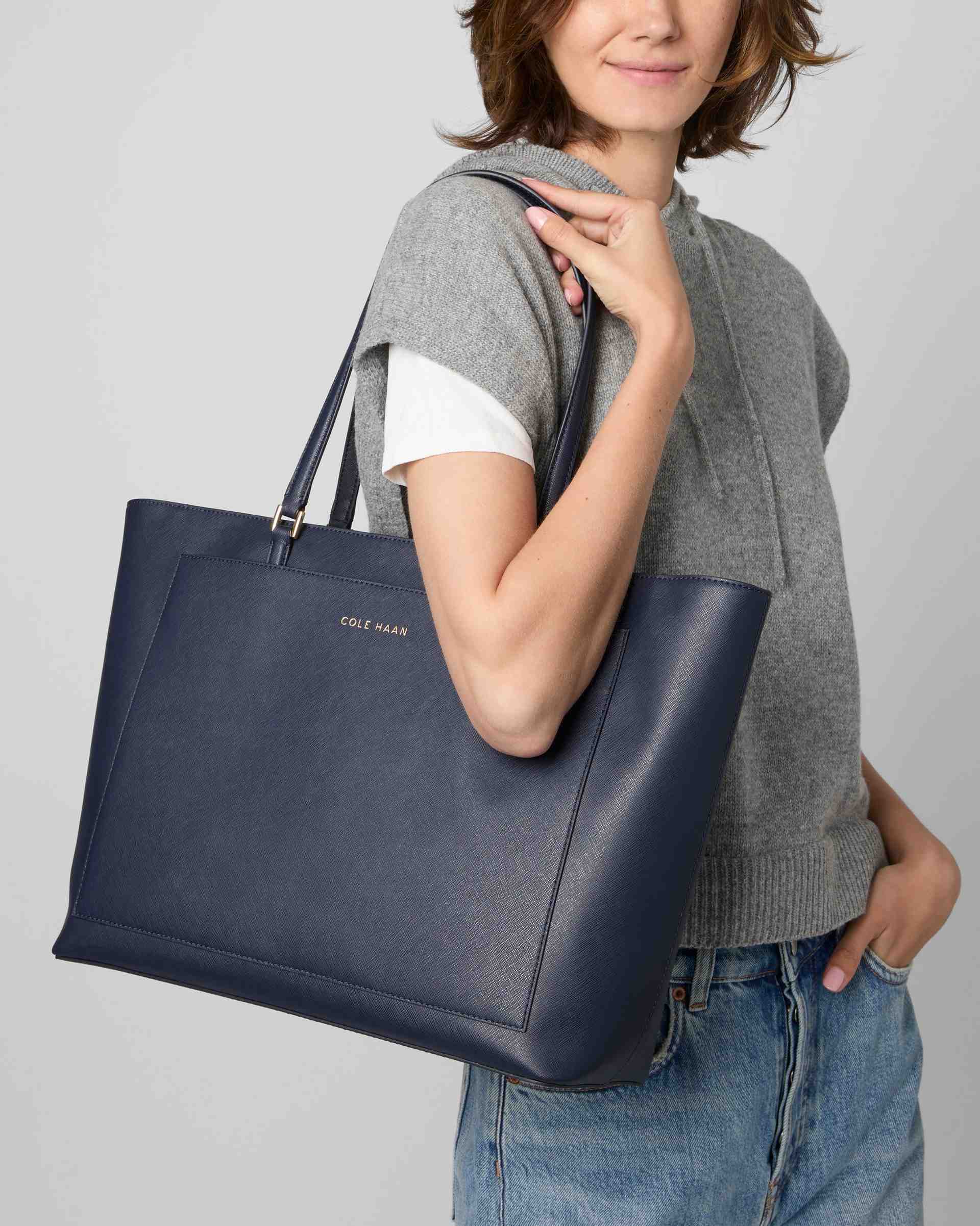 COLE HAAN The Erise Saffiano Tote Women's