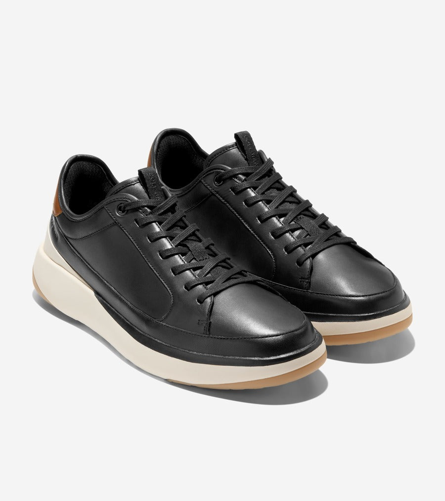 (取寄) コールハーン メンズ グランドプロ オール デイ レザー ランナー Cole Haan men Grandpro All Day Leather Runners Black/British Tan/Ivory COLE HAAN COLE HAAN GrandPro All-Day Court Sneakers leather mens