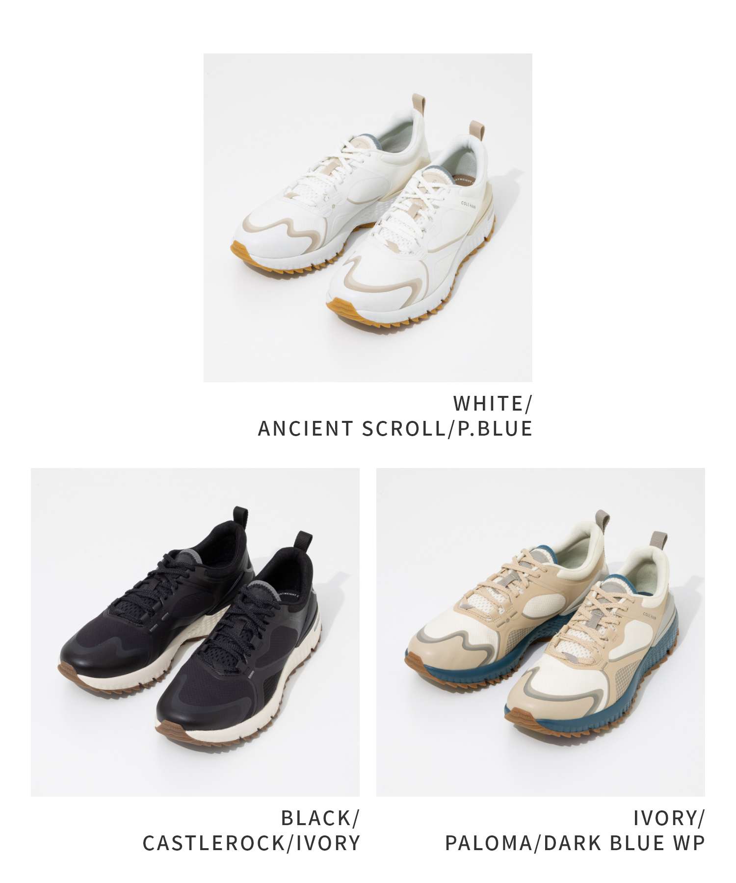 コール ハーン COLE HAAN コールハーン COLE HAAN GRAND OS グランドシリーズ ZEROGRAND OVERTAKE II GOLF ゼログランド オーバーテイク ゴルフ mens. C40 (IVORY / PALOMA / DARK BLUE WP) IVORY / PALOMA / DARK BLUE WP