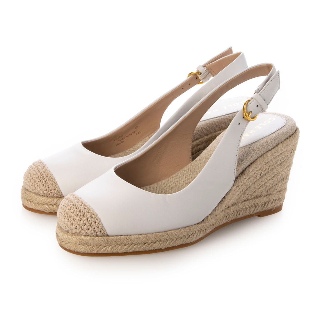 コール ハーン COLE HAAN クラウドフィール エスパドリーユ ウェッジ スリング 80MM II womens (ホワイト レザー) ホワイト レザー