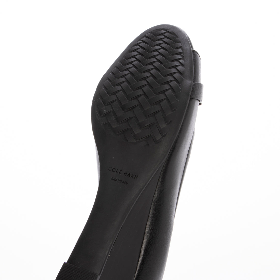 コール ハーン COLE HAAN マルタ ピープトゥ ウェッジ womens (ブラック レザー / ブラック スタック) ブラック レザー / ブラック スタック