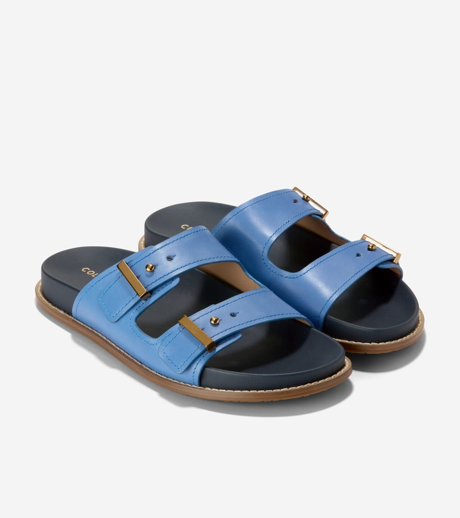 コール ハーン COLE HAAN マリソル フットベッド サンダル womens (ダッチ ブルー スエード / ネイビー ブレザー レザー) ダッチ ブルー スエード / ネイビー ブレザー レザー