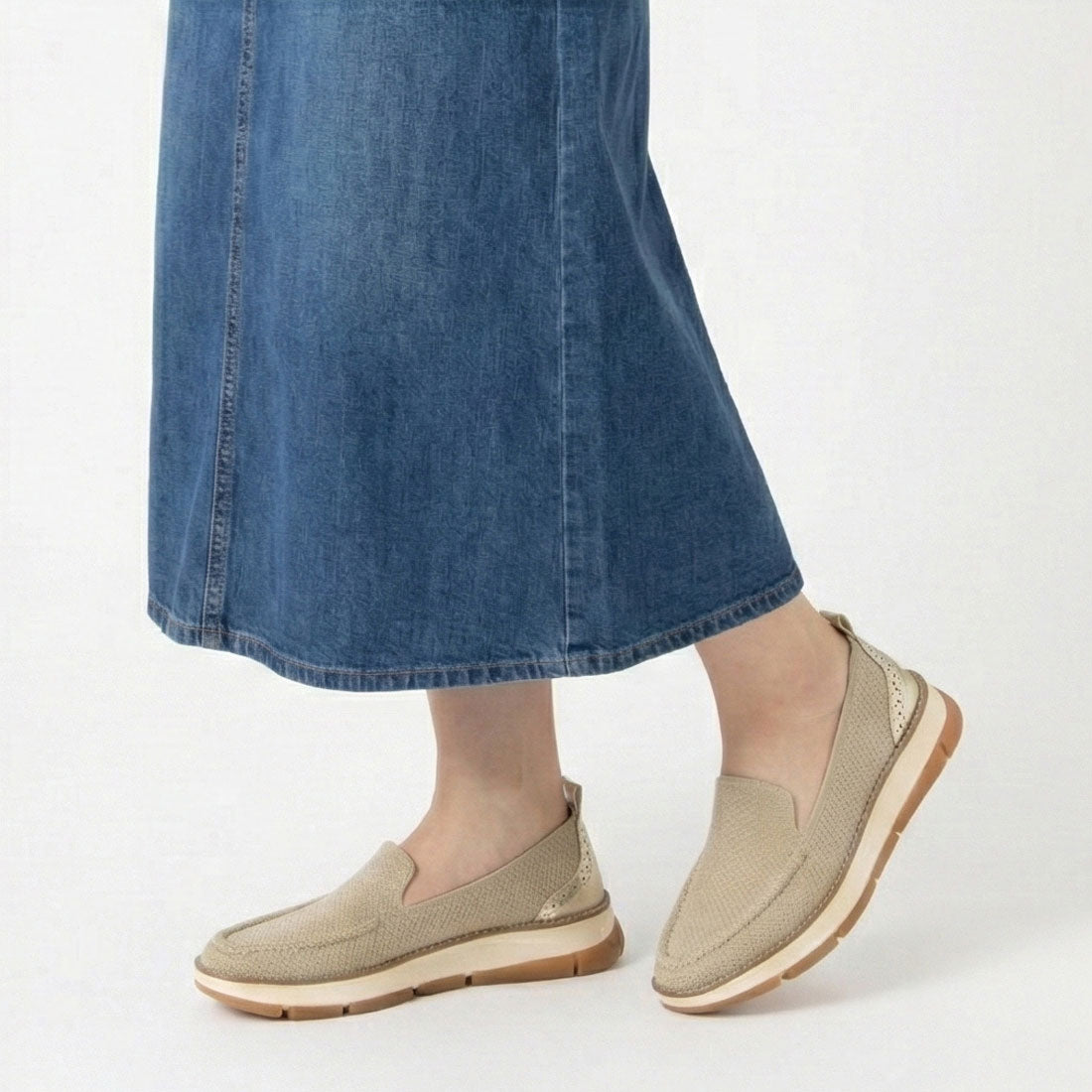 コール ハーン COLE HAAN ゼログランド レラ スティッチライト ベネチアン womens (ライ ニット / ゴールド メタリック / アイボリー) ライ ニット / ゴールド メタリック / アイボリー