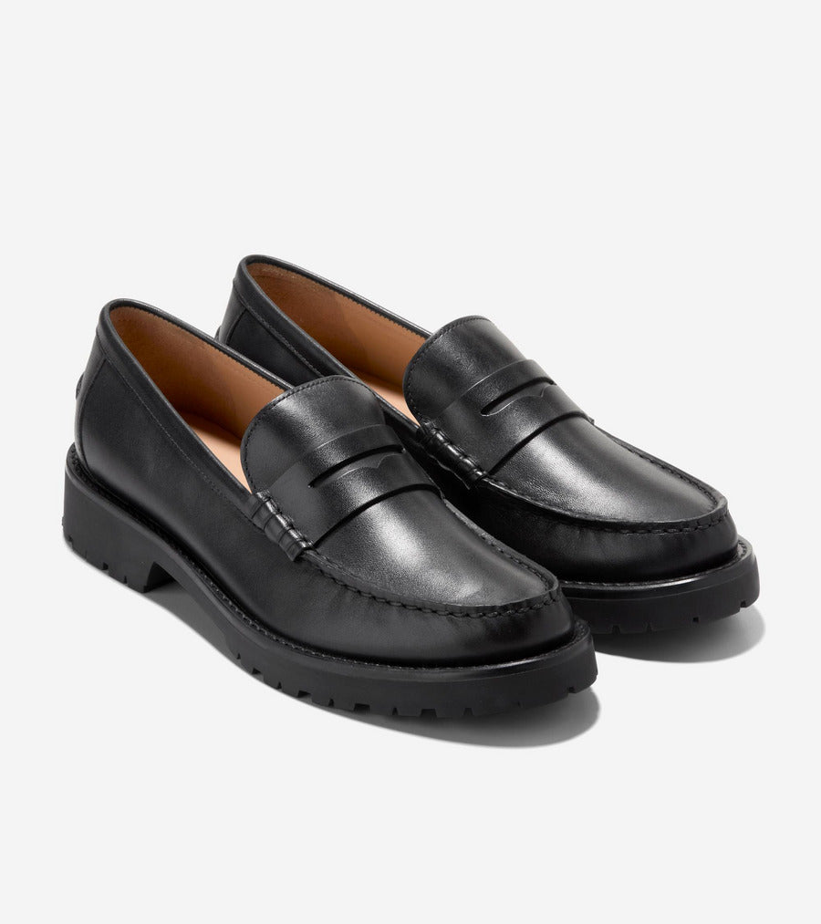 コール ハーン COLE HAAN トリーナ ラグ ローファー womens (ブラック ウォーターレジスタント レザー) ブラック ウォーターレジスタント レザー