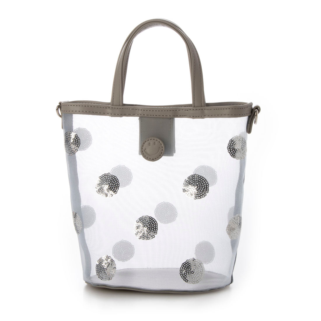 クーコ COOCO SMILY/ドットスパンコール刺繍メッシュショルダーバッグ