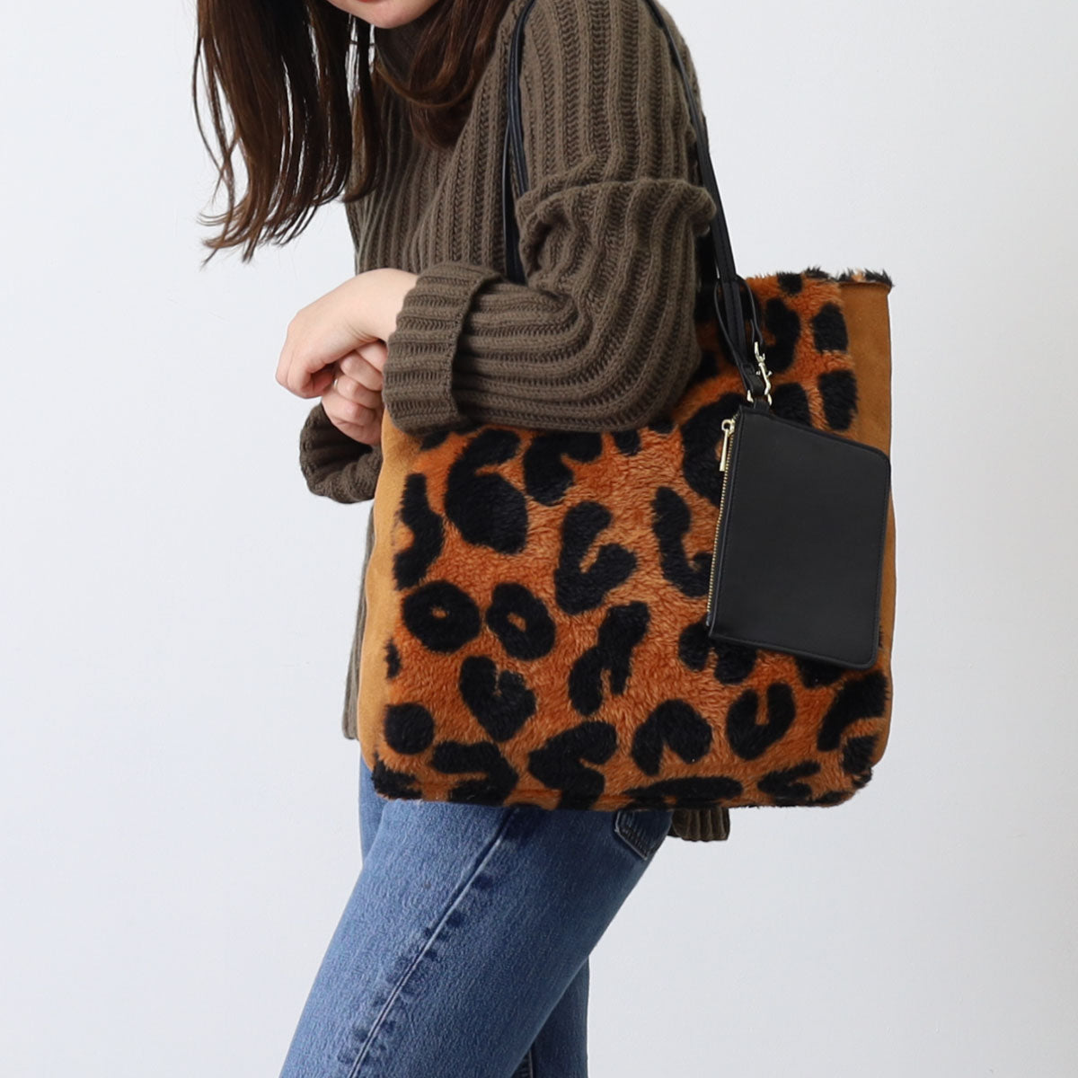 クーコ COOCO ムートン風トートバッグ/A4対応