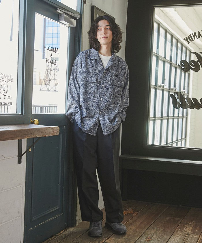 TOWNCRAFT別注ペイズリーオープンカラーシャツ