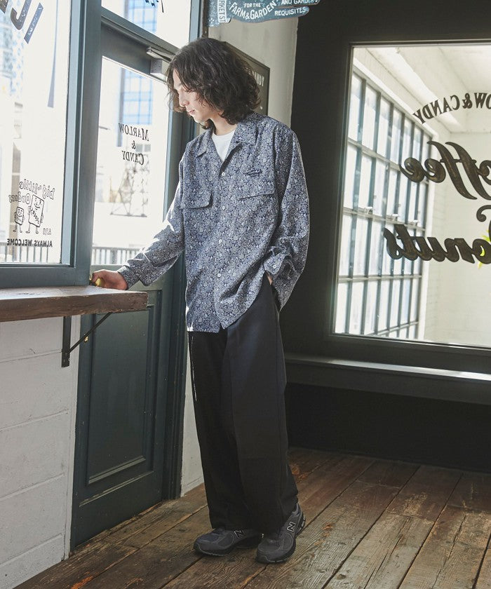 TOWNCRAFT別注ペイズリーオープンカラーシャツ