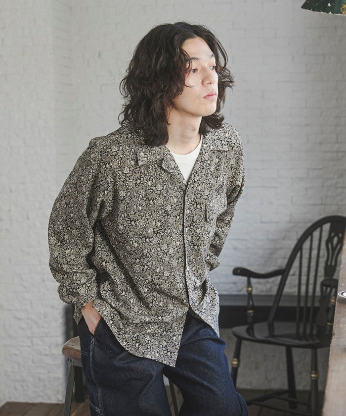 TOWNCRAFT別注ペイズリーオープンカラーシャツ