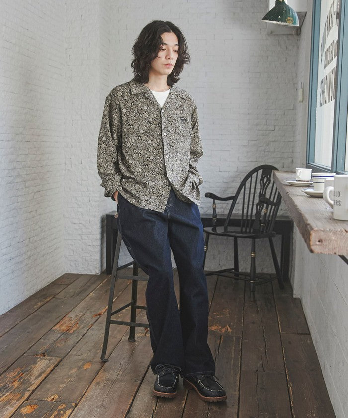 TOWNCRAFT別注ペイズリーオープンカラーシャツ