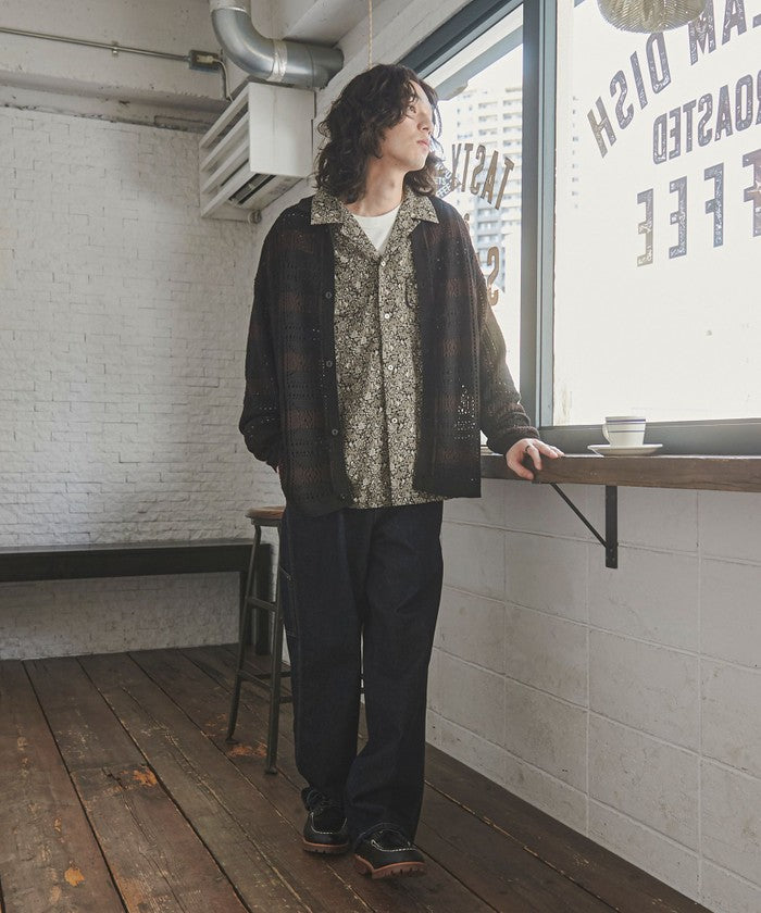 TOWNCRAFT別注ペイズリーオープンカラーシャツ