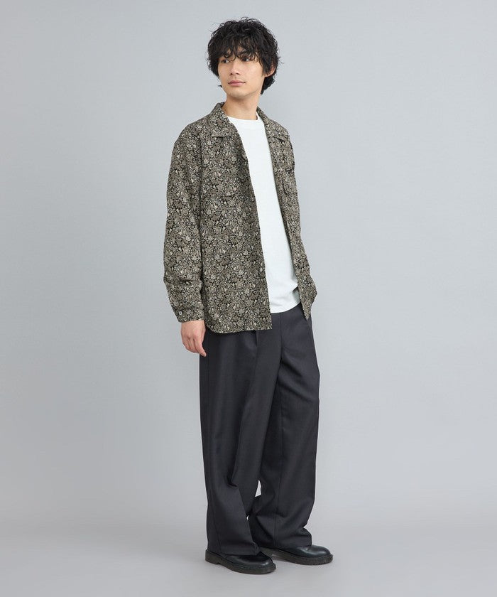 TOWNCRAFT別注ペイズリーオープンカラーシャツ