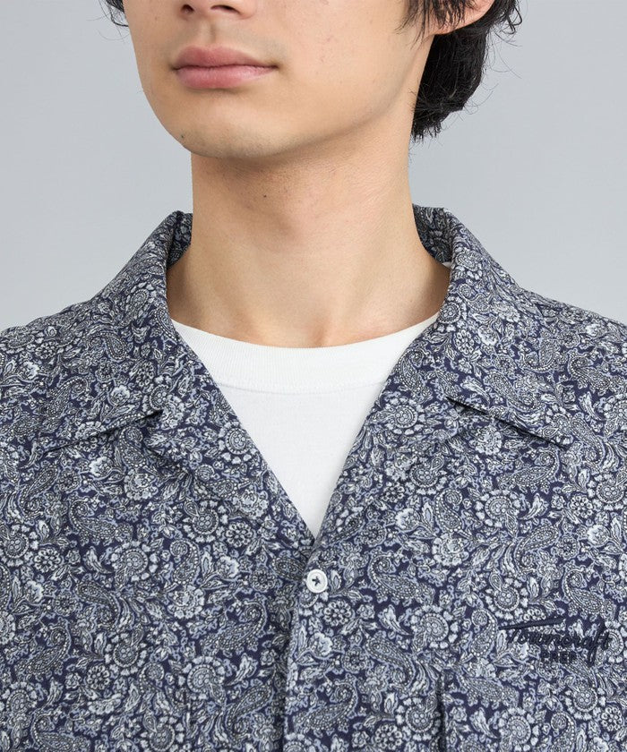 TOWNCRAFT別注ペイズリーオープンカラーシャツ