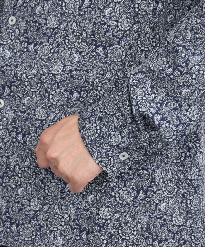 TOWNCRAFT別注ペイズリーオープンカラーシャツ