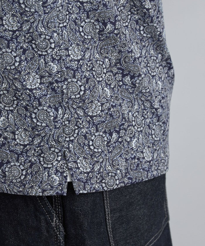 TOWNCRAFT別注ペイズリーオープンカラーシャツ