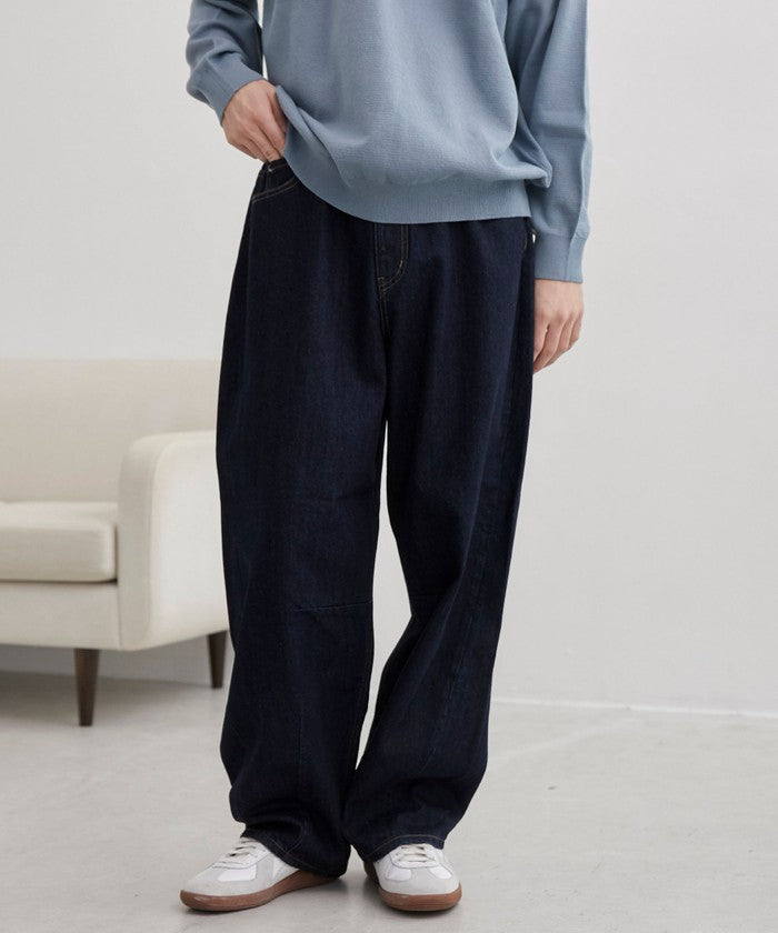 【C.DENIMS】Relaxed Curve Denim Pants