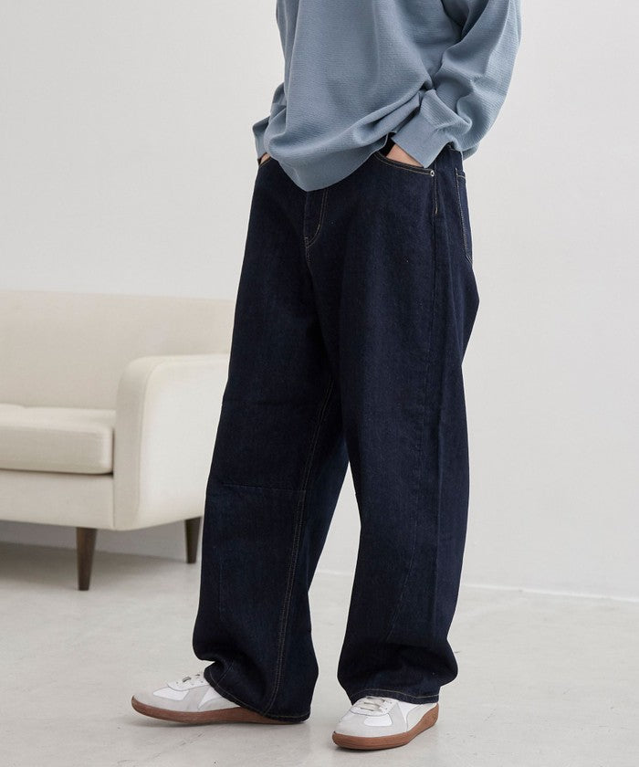 【C.DENIMS】Relaxed Curve Denim Pants