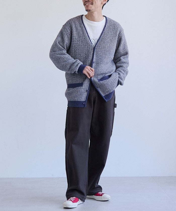 ショートフェザーニットカーディガン NAVY