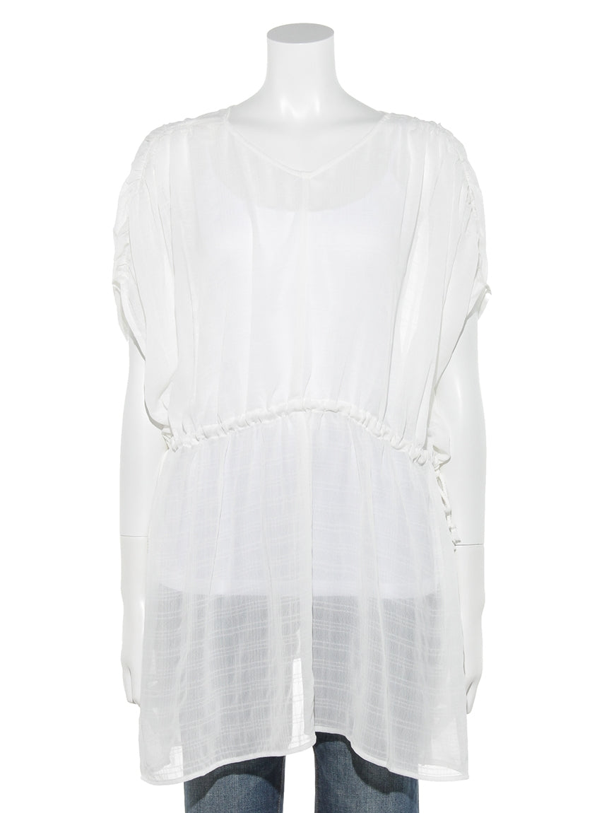 コーエン coen シャドーチェック ロング ブラウス (OFF) OFF