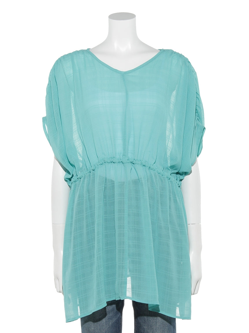 コーエン coen シャドーチェック ロング ブラウス (OFF) OFF