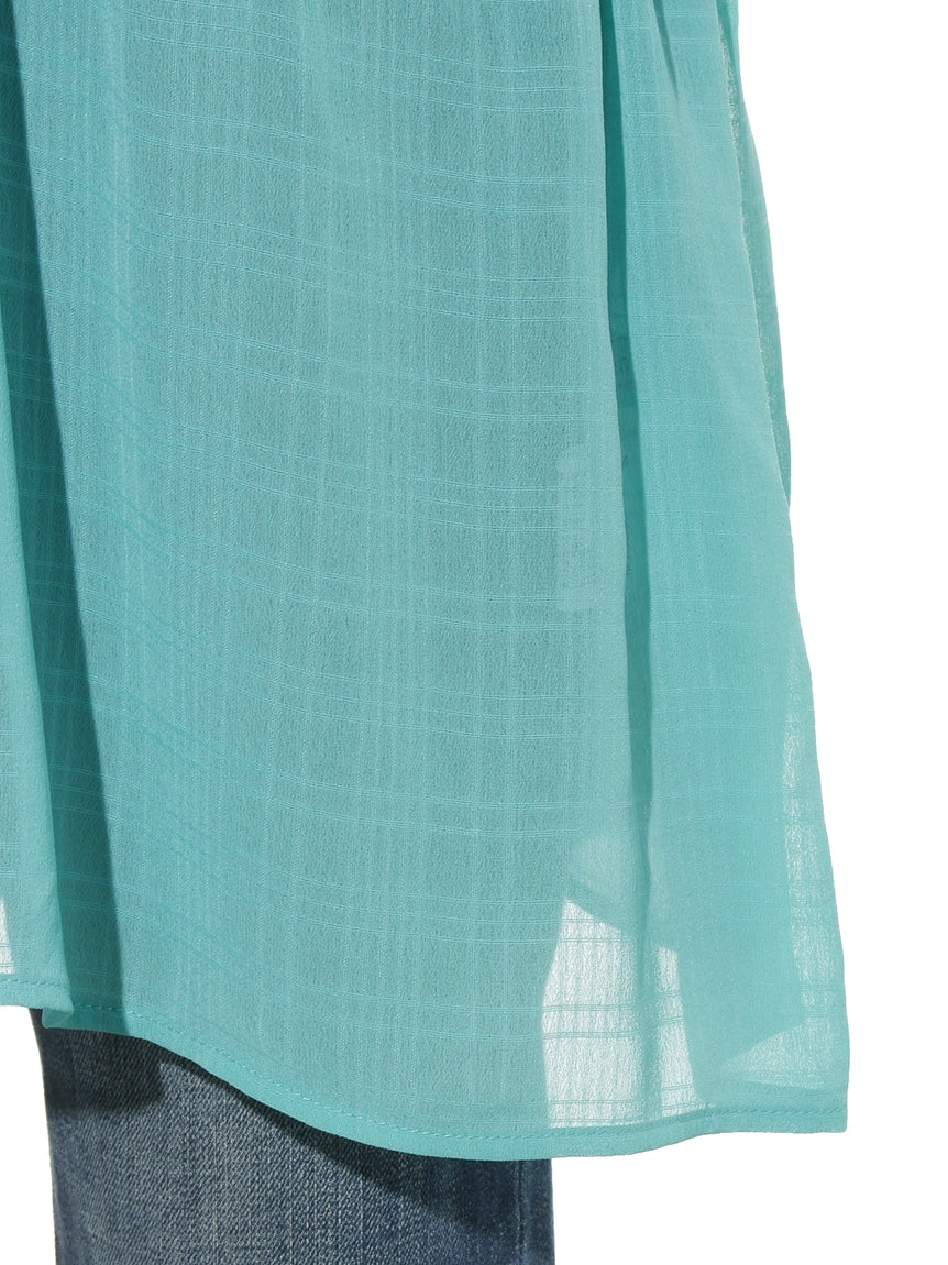 コーエン coen シャドーチェック ロング ブラウス (OFF) OFF